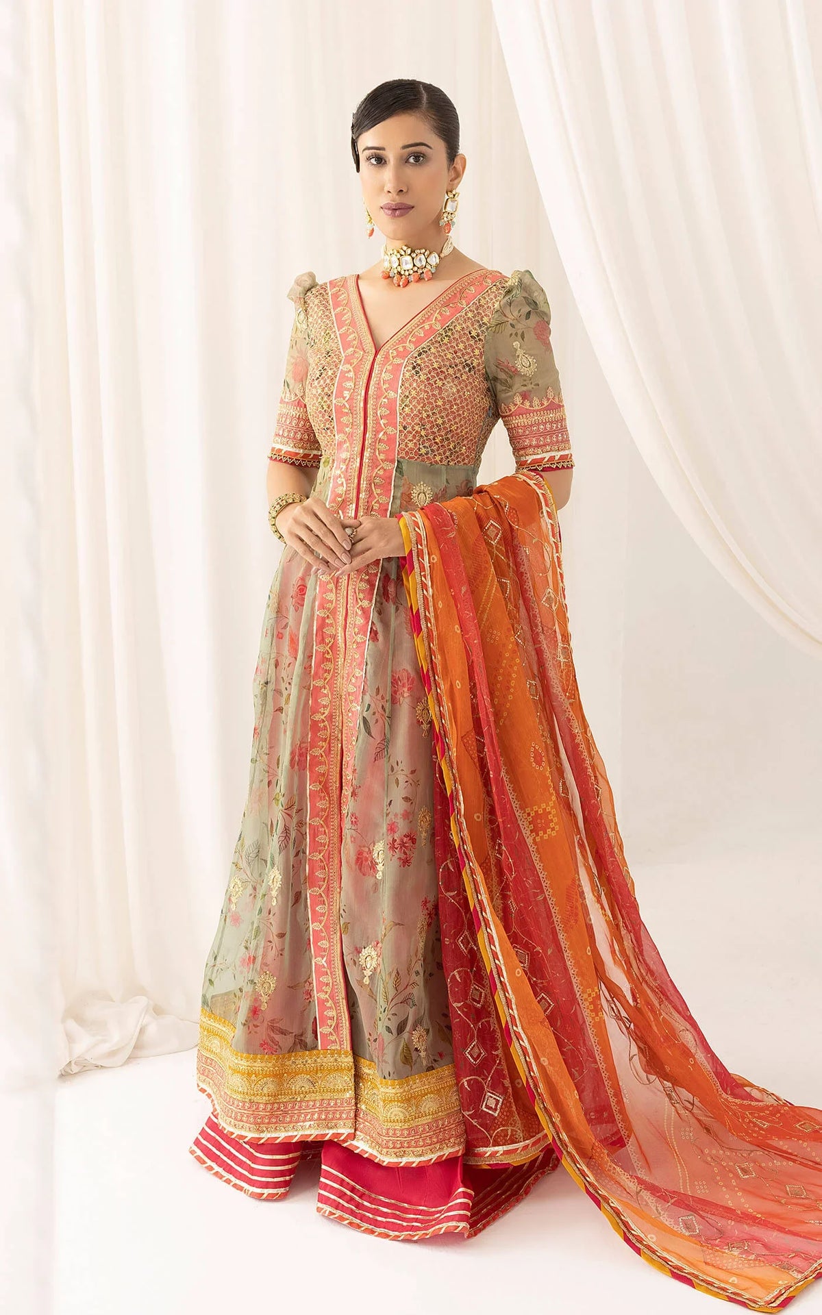 Rangoli (ANB-01) | Unstitched Festive - Shop Now at Asifa and Nabeel