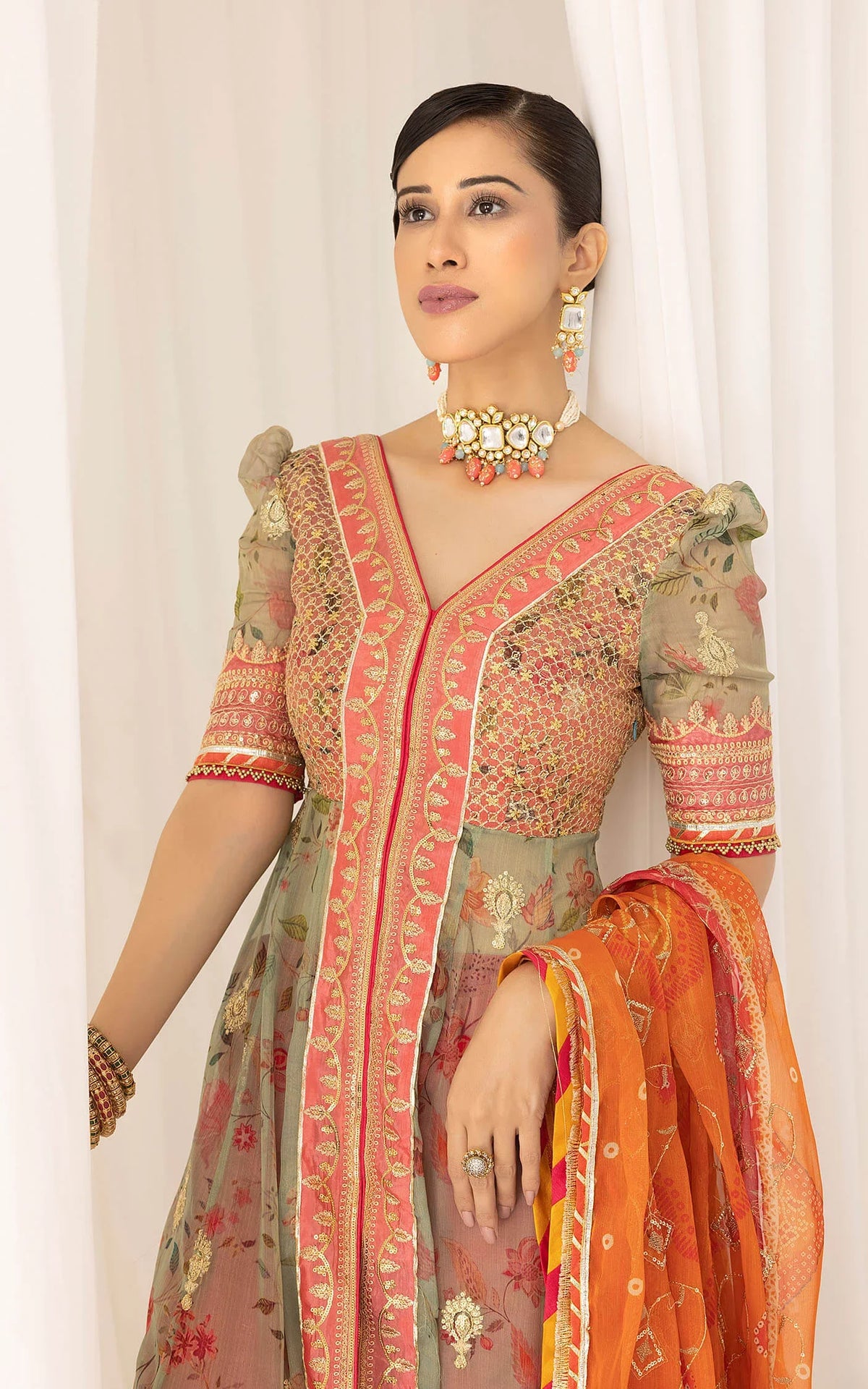 Rangoli (ANB-01) | Unstitched Festive - Shop Now at Asifa and Nabeel