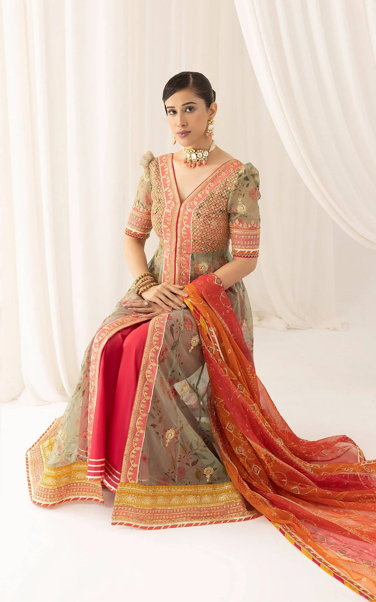 Rangoli (ANB-01) | Unstitched Festive - Shop Now at Asifa and Nabeel