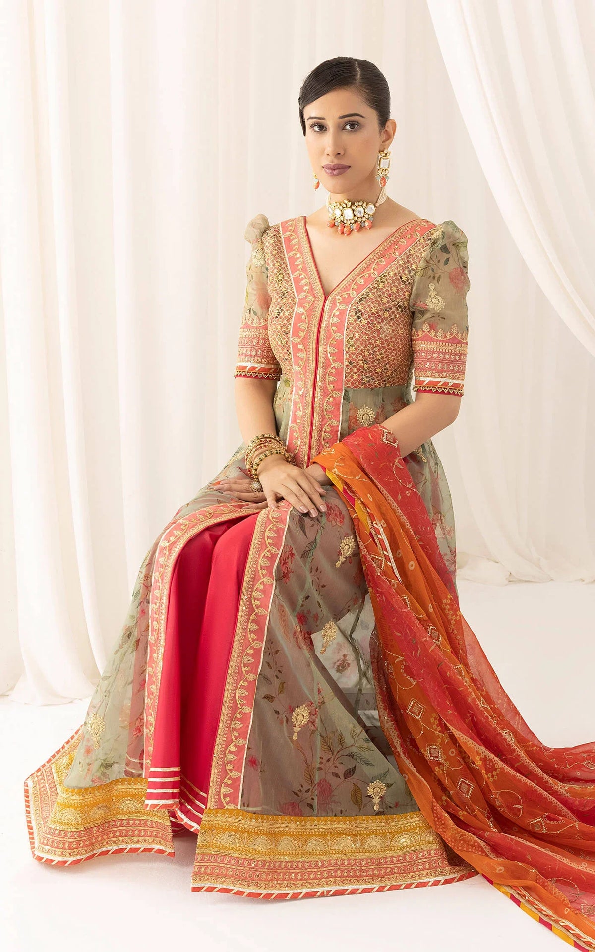 Rangoli (ANB-01) | Unstitched Festive - Shop Now at Asifa and Nabeel