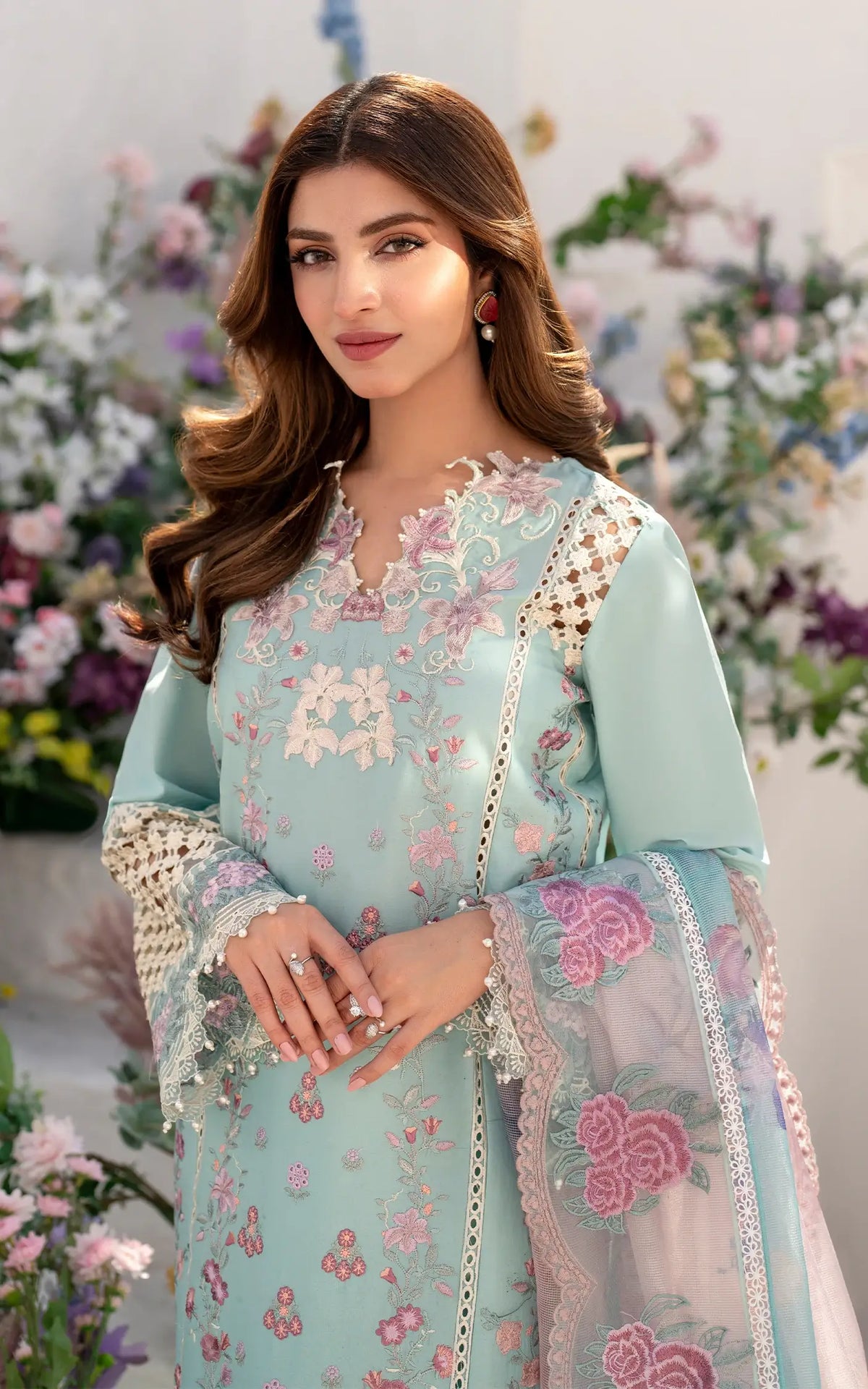 Bells of Ireland (AZL25-10) | Unstitched Summer - Shop Now at Asifa and Nabeel