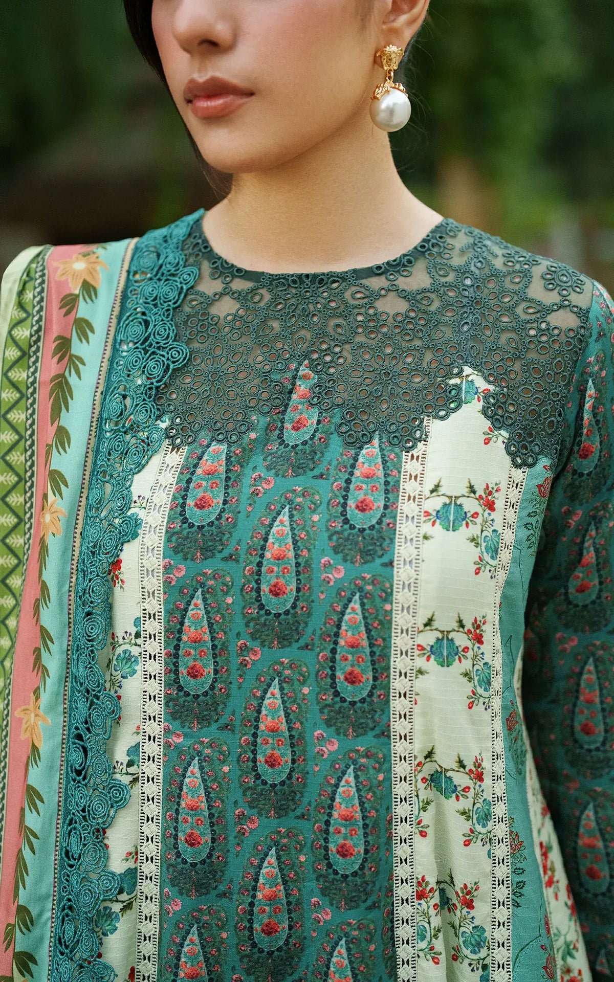 Botanical Breeze-MWL25-10 | 3pcs Embroidered Unstitched Winter - Shop Now at Asifa and Nabeel