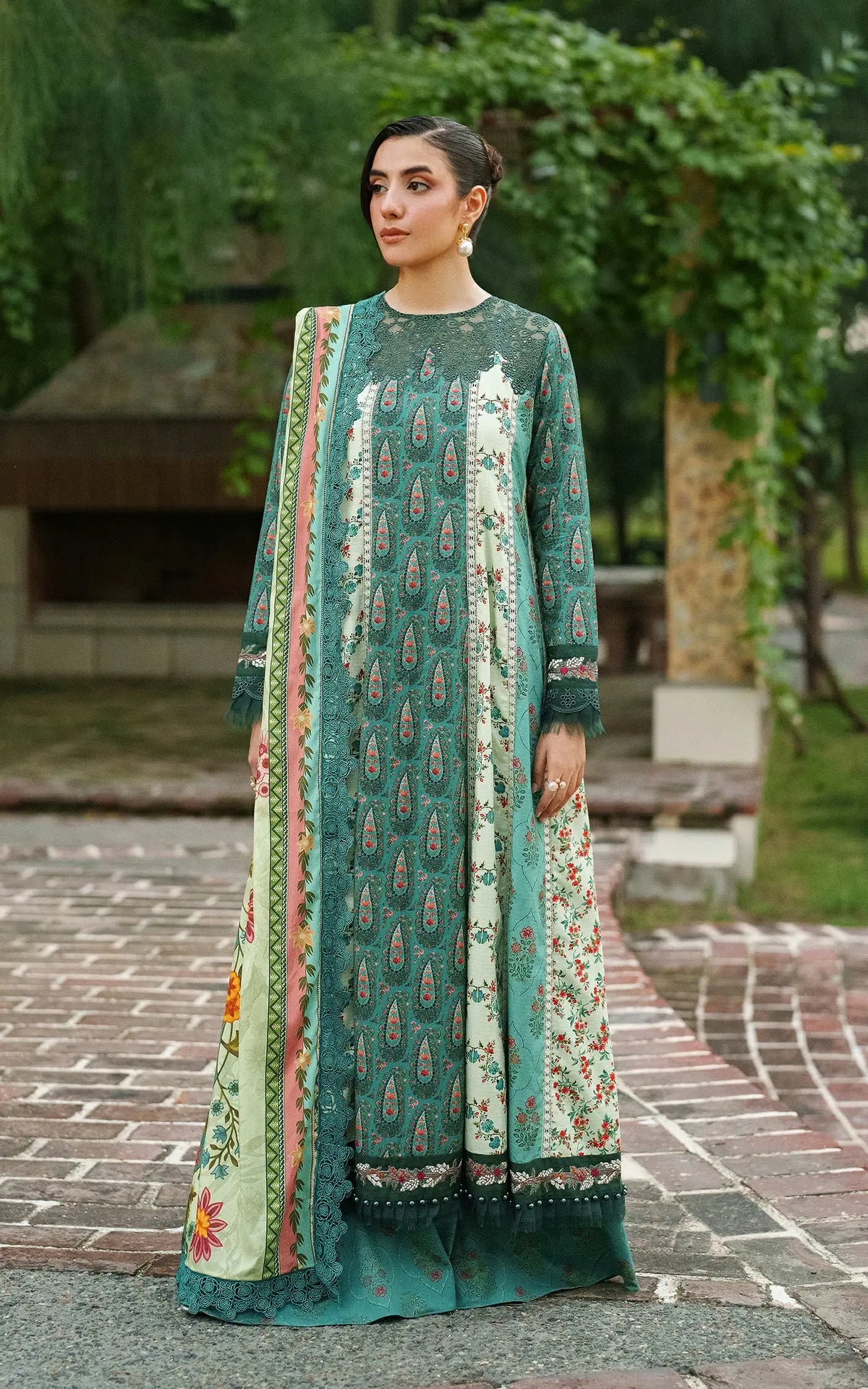 Botanical Breeze-MWL25-10 | 3pcs Embroidered Unstitched Winter - Shop Now at Asifa and Nabeel