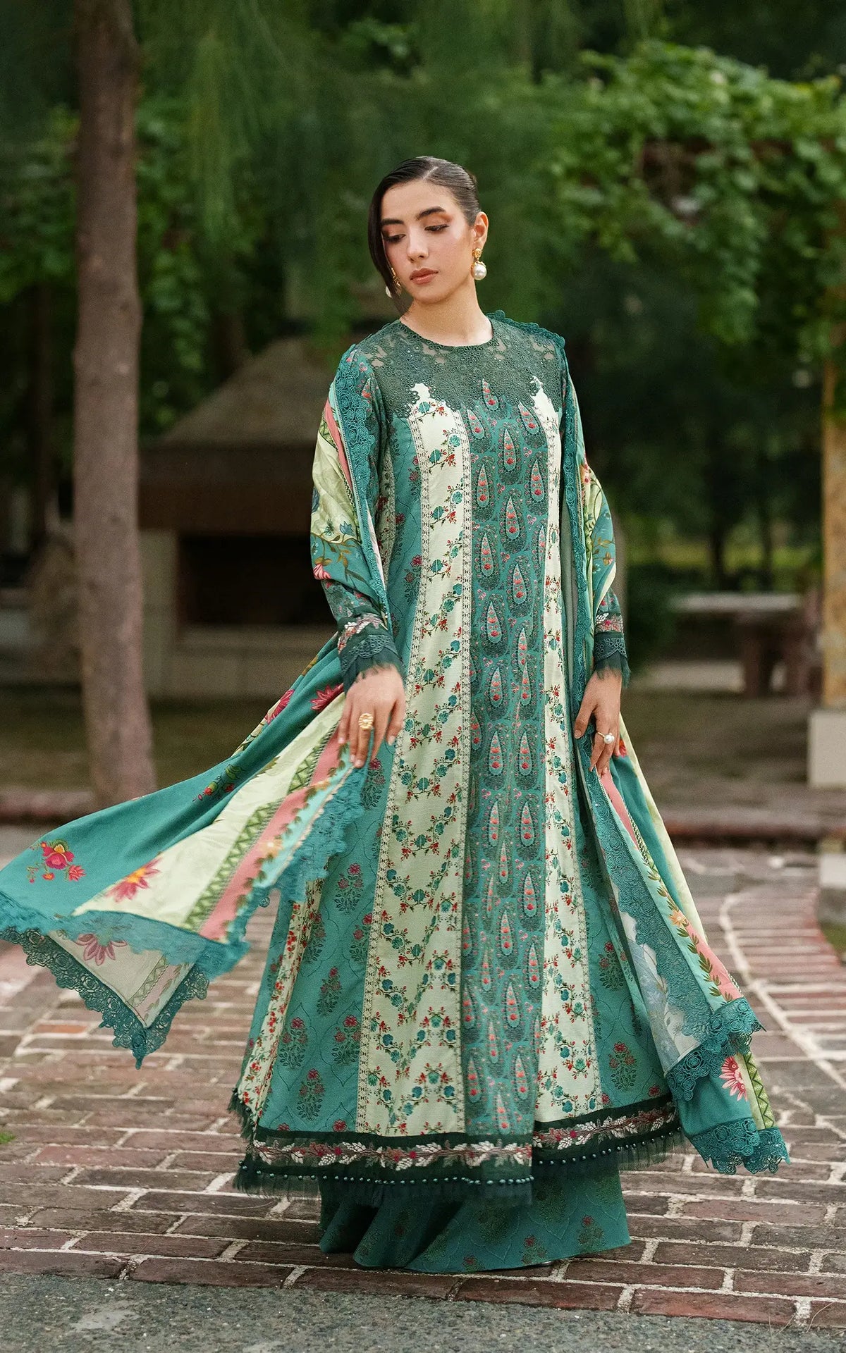 Botanical Breeze-MWL25-10 | 3pcs Embroidered Stitched Suit - Shop Now at Asifa and Nabeel