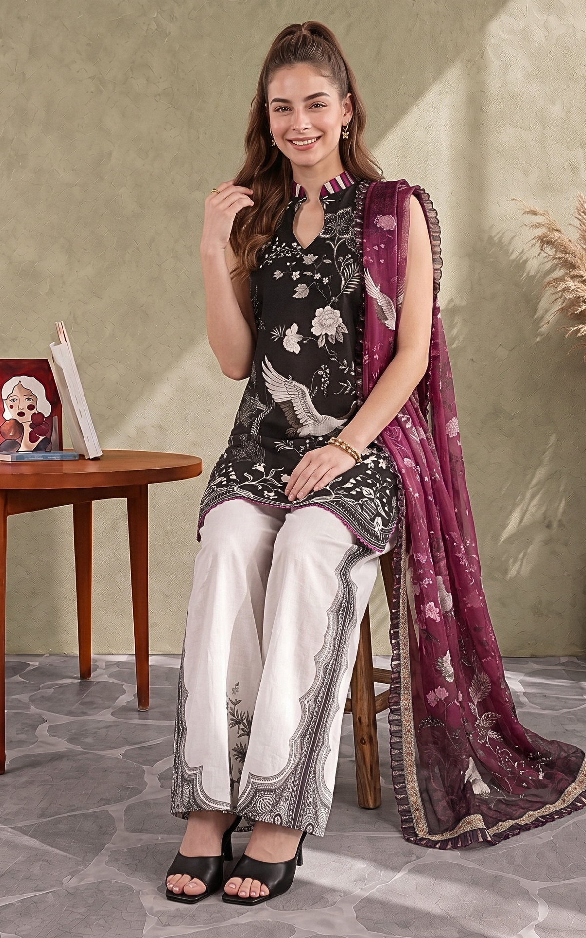 Sasha (CU26-08) | 3pcs Stitched Cambric