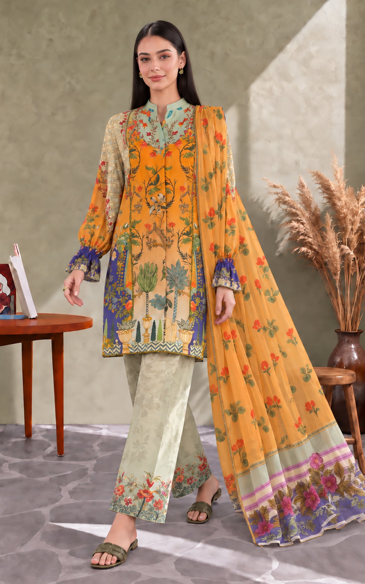 Zayra (CU26-09) | 3pcs Stitched Cambric