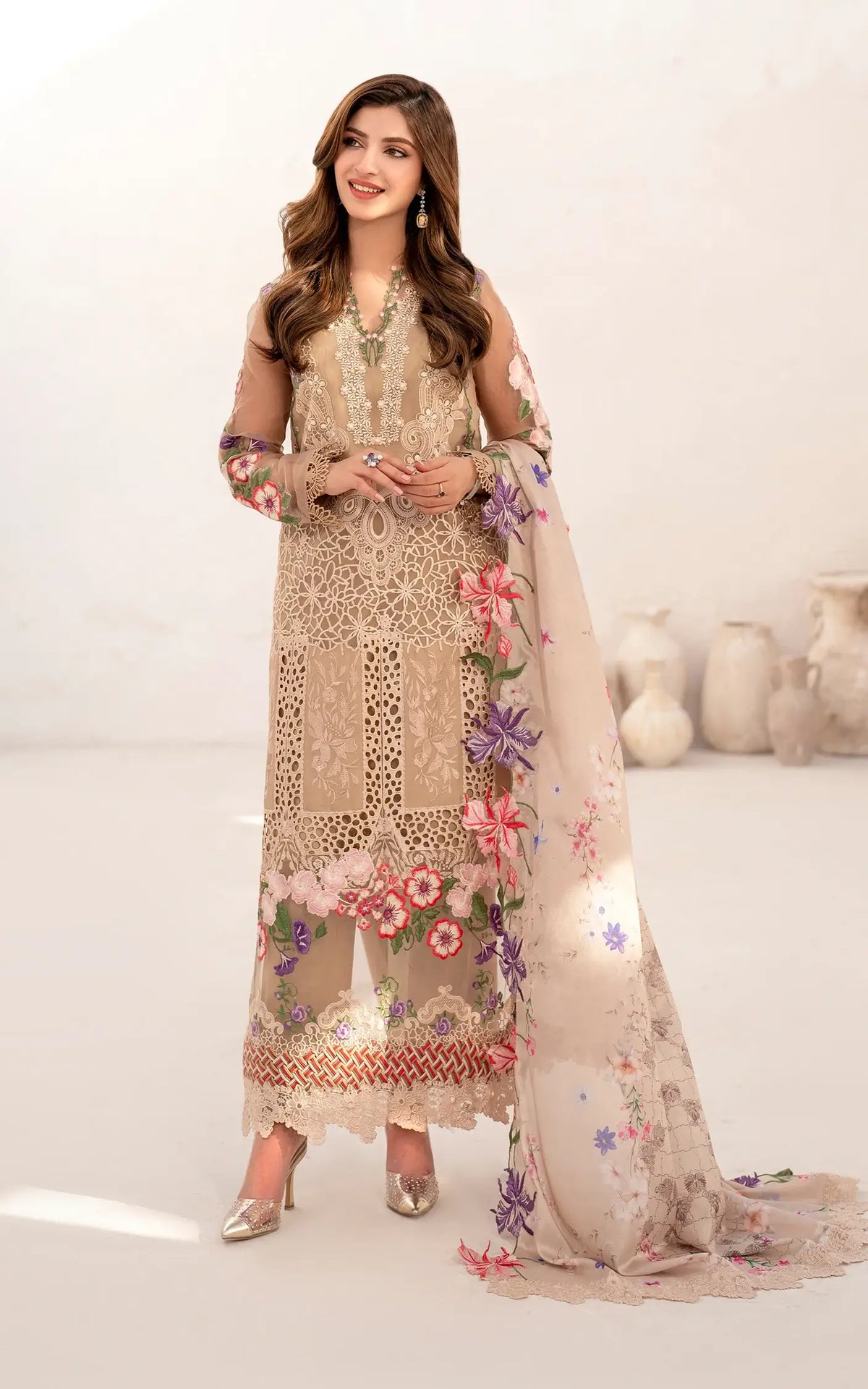 Carnation (AZL25-09) | Unstitched Summer - Shop Now at Asifa and Nabeel