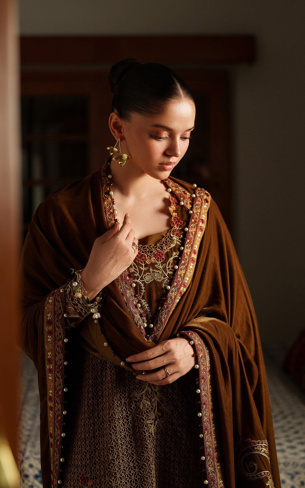 Cedar LWC25-08 | 3pcs Embroidered Unstitched Winter - Shop Now at Asifa and Nabeel