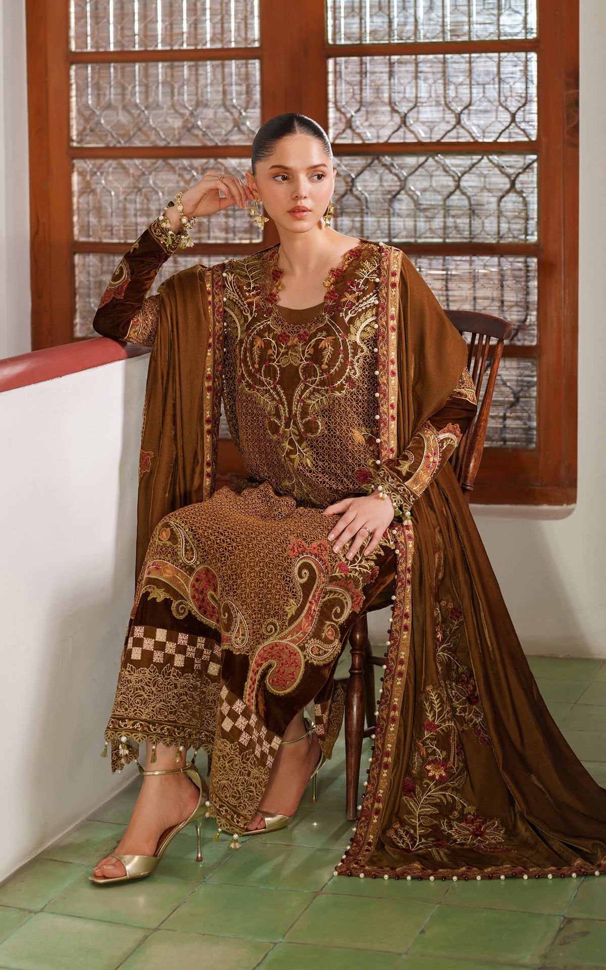 Cedar LWC25-08 | 3pcs Embroidered Stitched Suit - Shop Now at Asifa and Nabeel