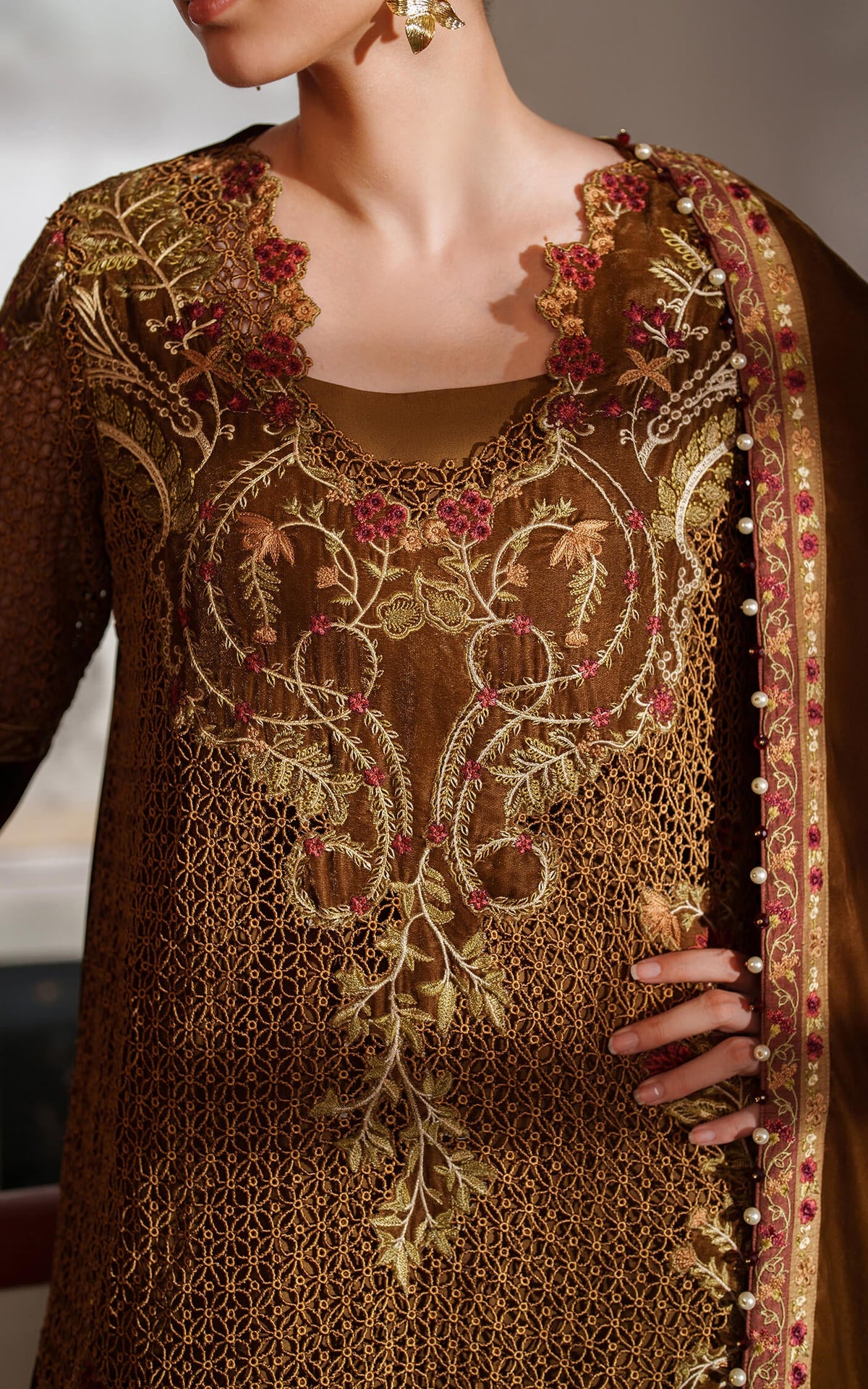 Cedar LWC25-08 | 3pcs Embroidered Unstitched Winter - Shop Now at Asifa and Nabeel