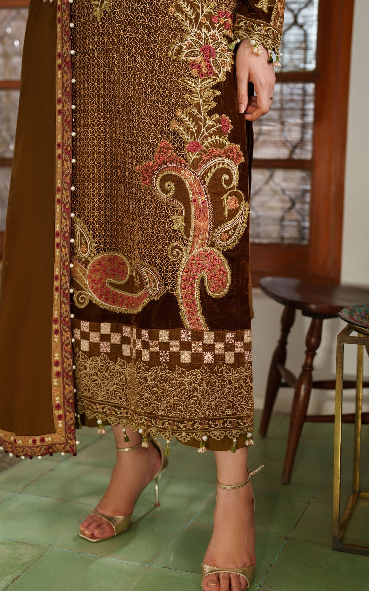 Cedar LWC25-08 | 3pcs Embroidered Unstitched Winter - Shop Now at Asifa and Nabeel