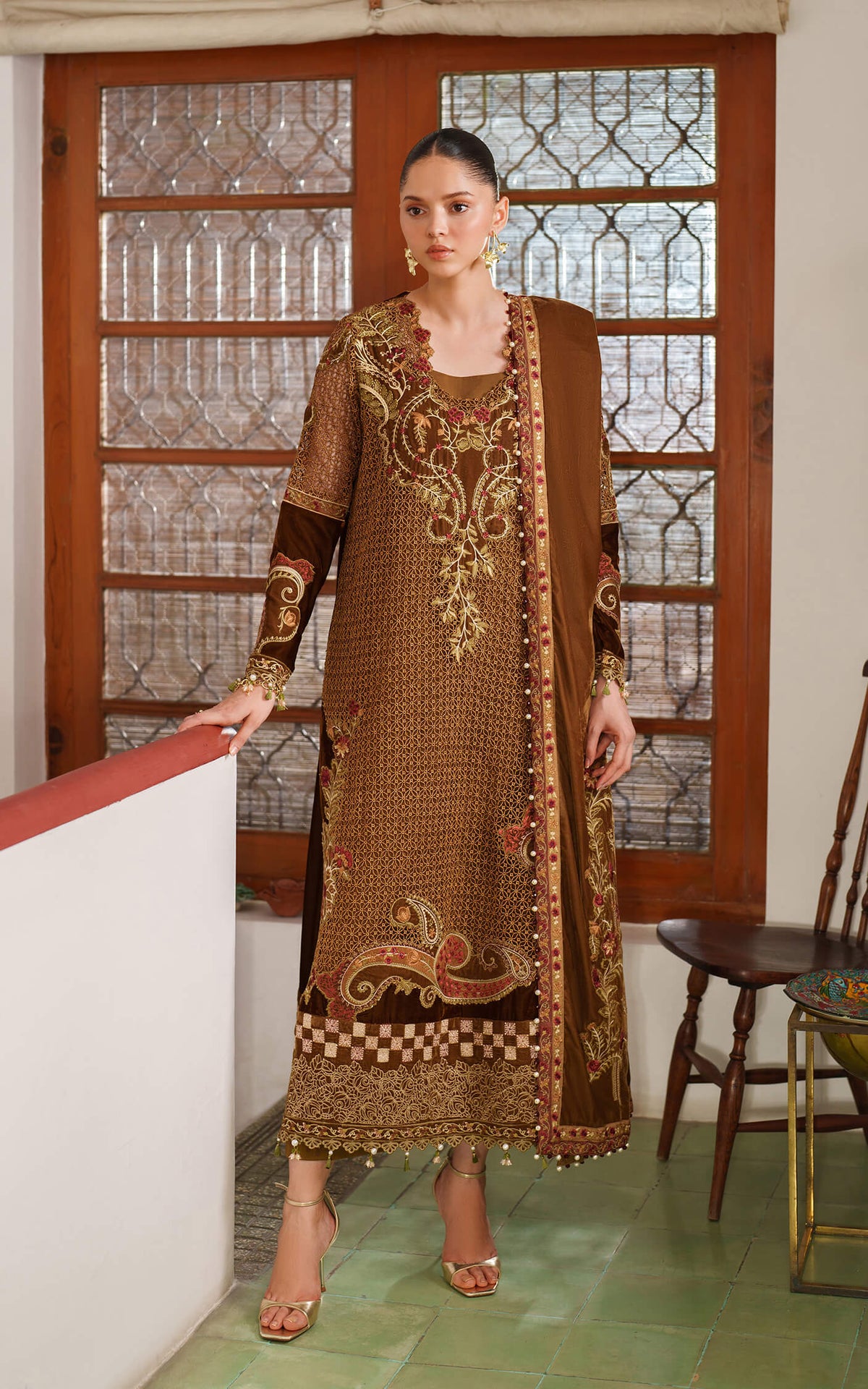 Cedar LWC25-08 | 3pcs Embroidered Unstitched Winter - Shop Now at Asifa and Nabeel
