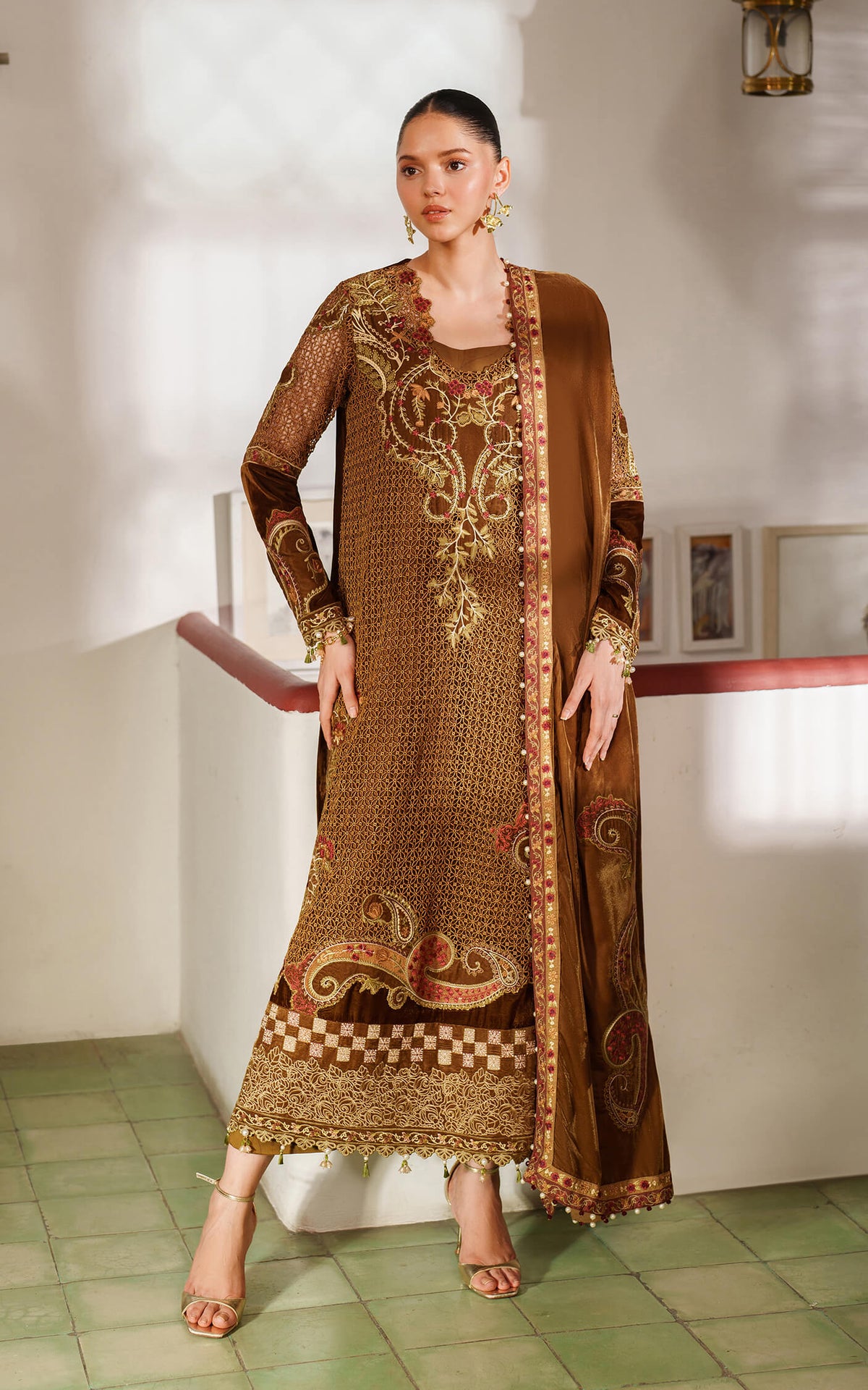 Cedar LWC25-08 | 3pcs Embroidered Stitched Suit - Shop Now at Asifa and Nabeel
