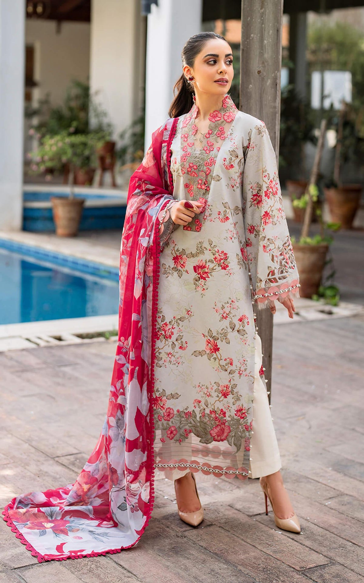 Chambeli MK-08 | Unstitched Lawn - Shop Now at Asifa and Nabeel