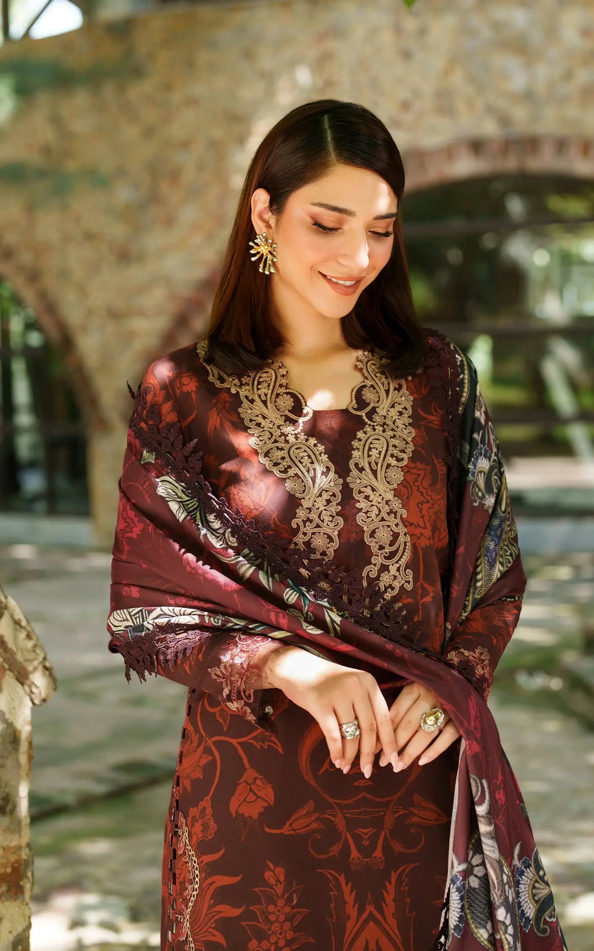 Crimson Chill-MWL25-09 | 3pcs Embroidered Stitched Suit - Shop Now at Asifa and Nabeel