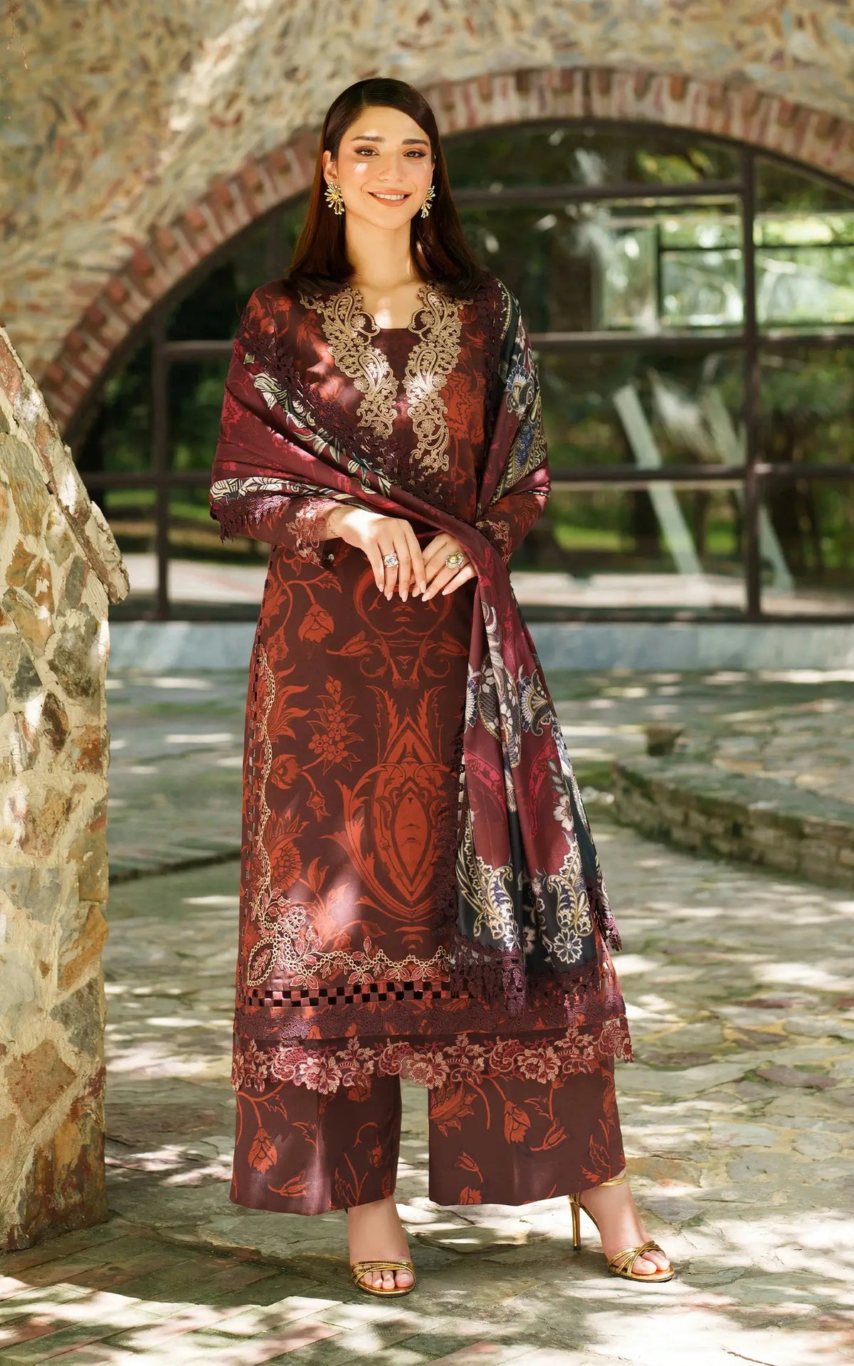 Crimson Chill-MWL25-09 | 3pcs Embroidered Stitched Suit - Shop Now at Asifa and Nabeel