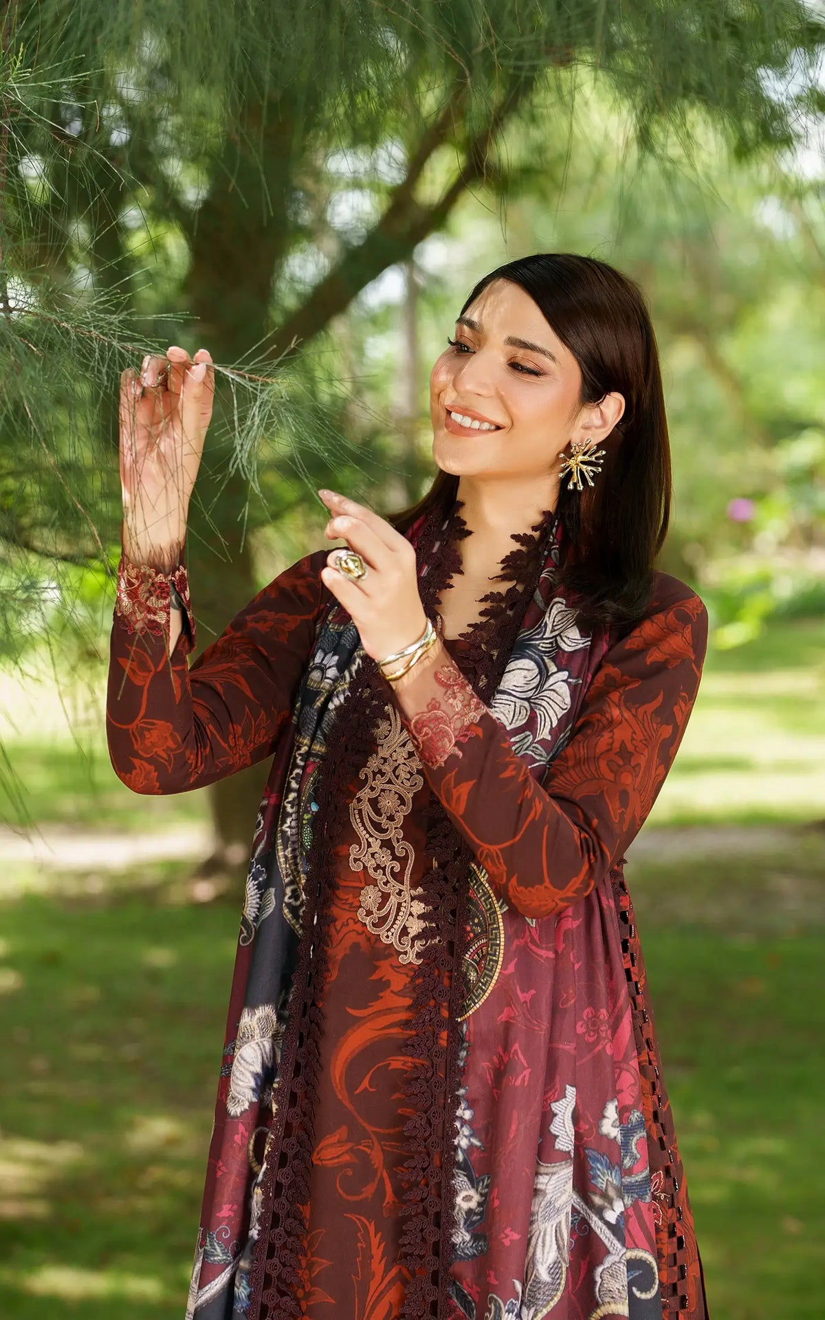 Crimson Chill-MWL25-09 | 3pcs Embroidered Unstitched Winter - Shop Now at Asifa and Nabeel