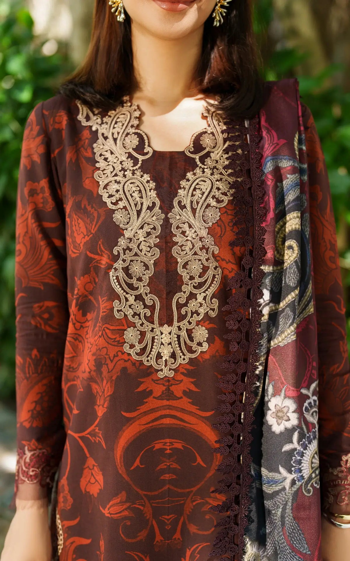 Crimson Chill-MWL25-09 | 3pcs Embroidered Stitched Suit - Shop Now at Asifa and Nabeel