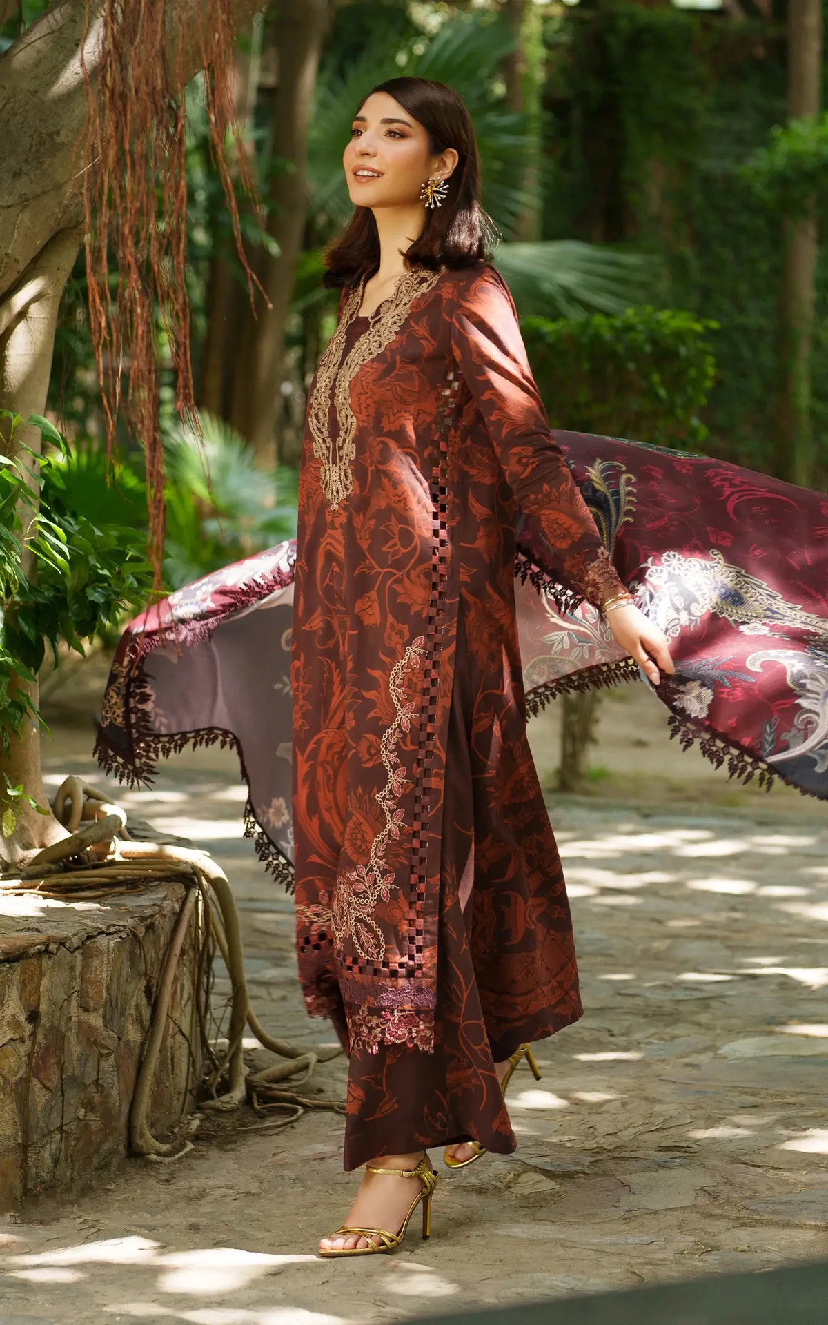 Crimson Chill-MWL25-09 | 3pcs Embroidered Unstitched Winter - Shop Now at Asifa and Nabeel