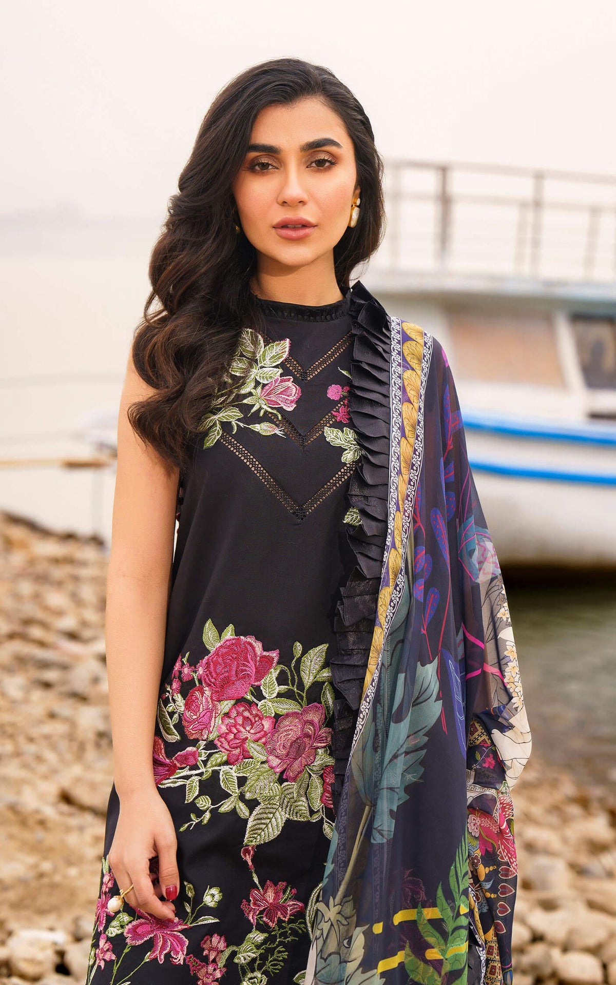 DAPHNE-U141M019 | Unstitched Lawn - Shop Now at Asifa and Nabeel