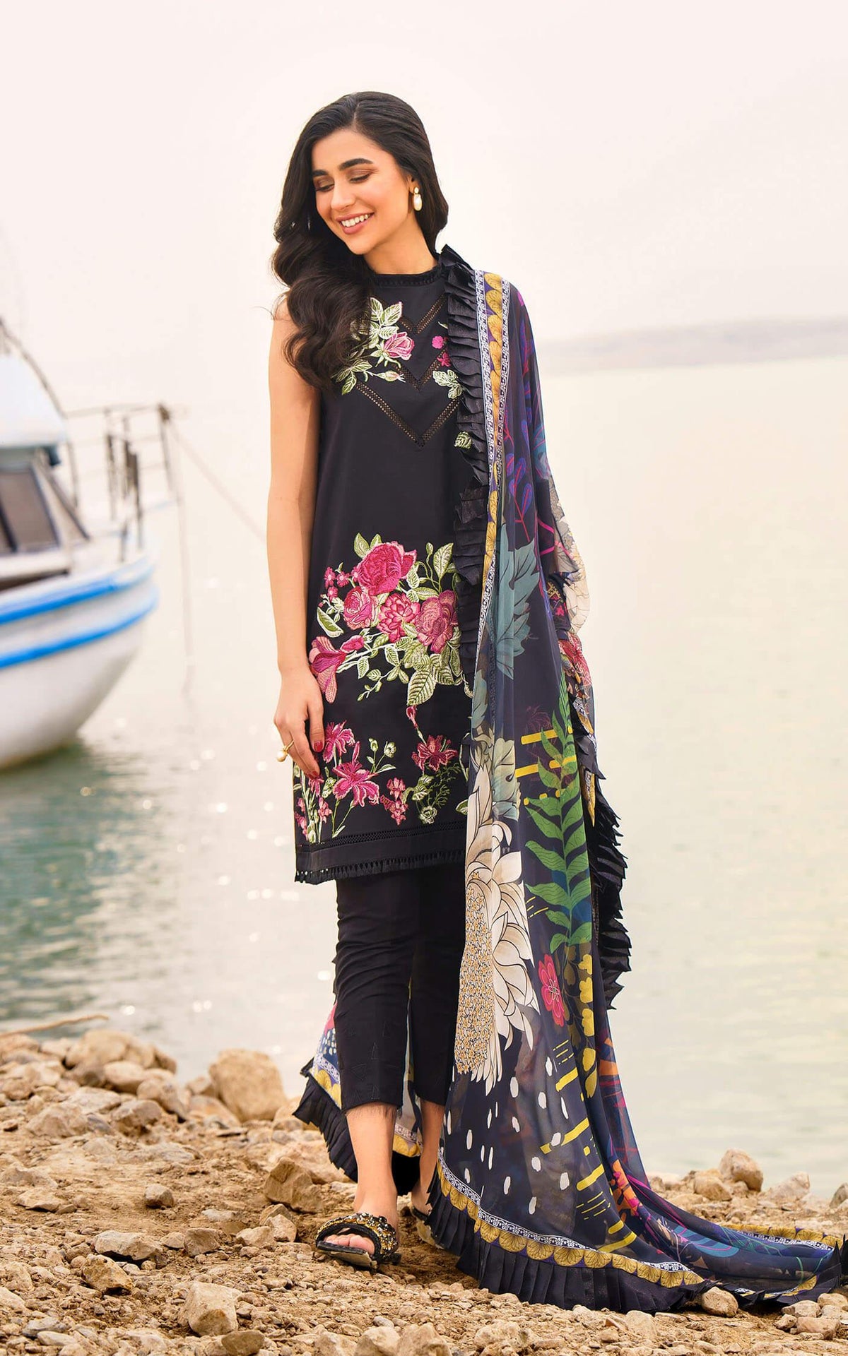 DAPHNE-U141M019 | Unstitched Lawn - Shop Now at Asifa and Nabeel
