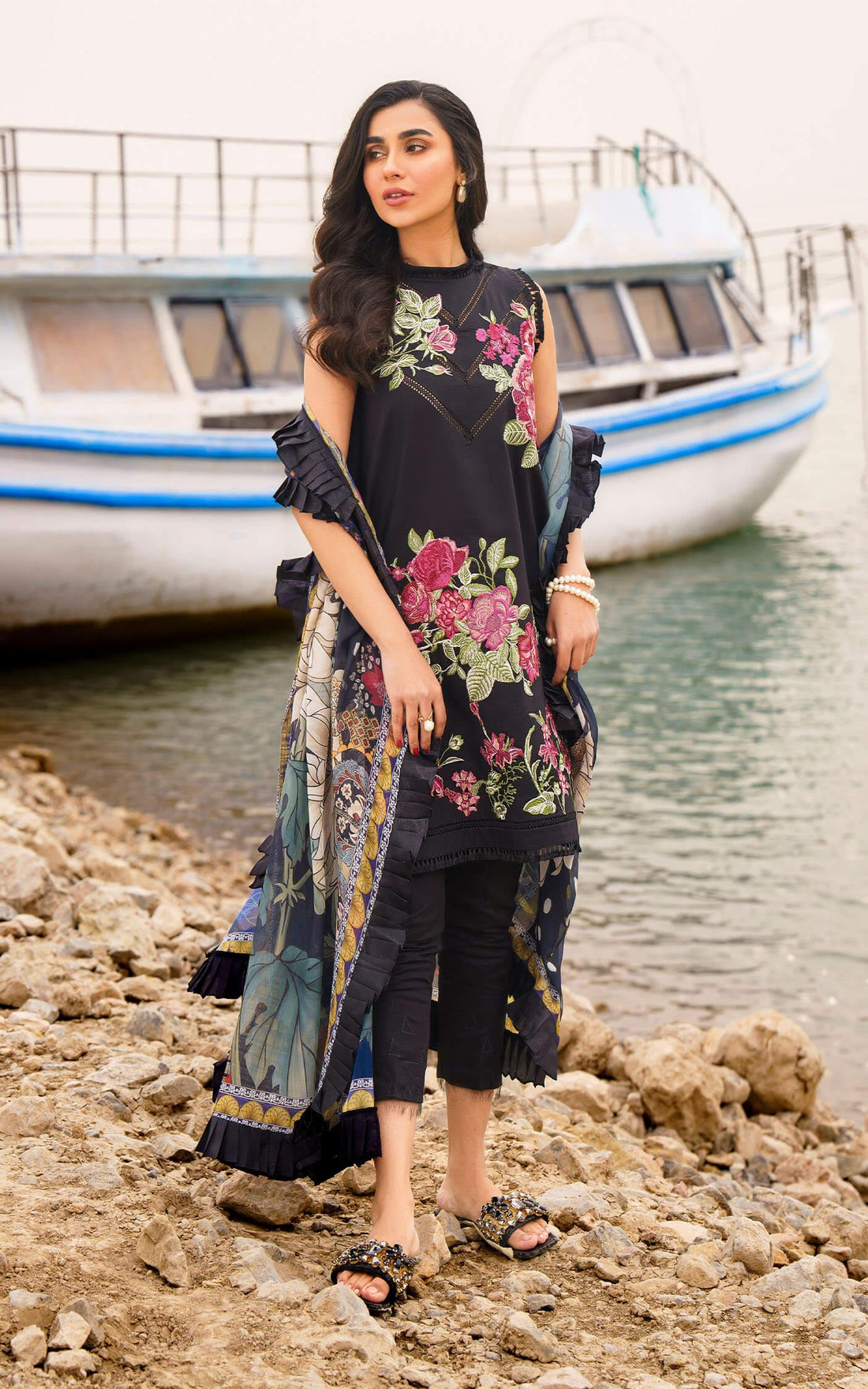 DAPHNE-U141M019 | Unstitched Lawn - Shop Now at Asifa and Nabeel