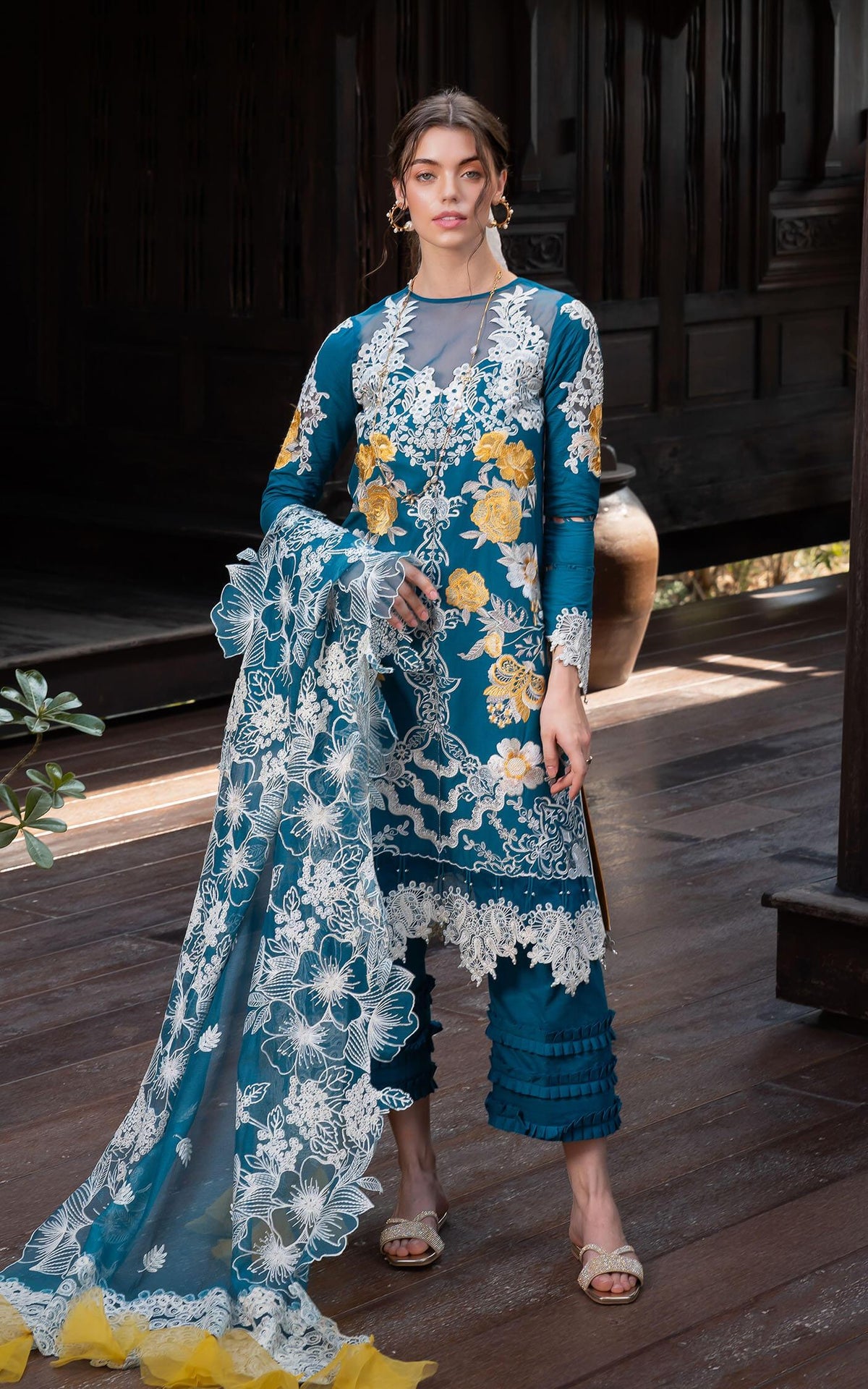 FLORA (RRL-11) | Unstitched Lawn’24 - Shop Now at Asifa and Nabeel
