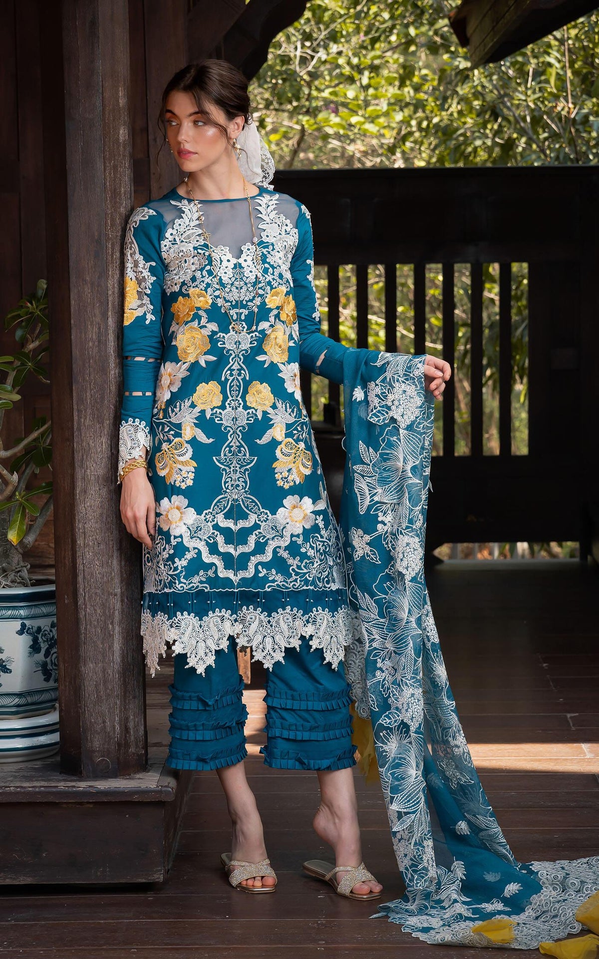 FLORA (RRL-11) | Unstitched Lawn’24 - Shop Now at Asifa and Nabeel