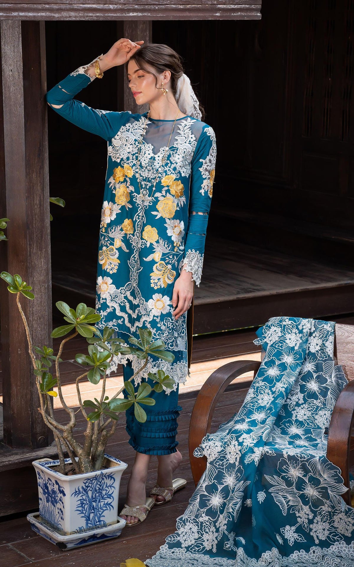 FLORA (RRL-11) | Unstitched Lawn’24 - Shop Now at Asifa and Nabeel