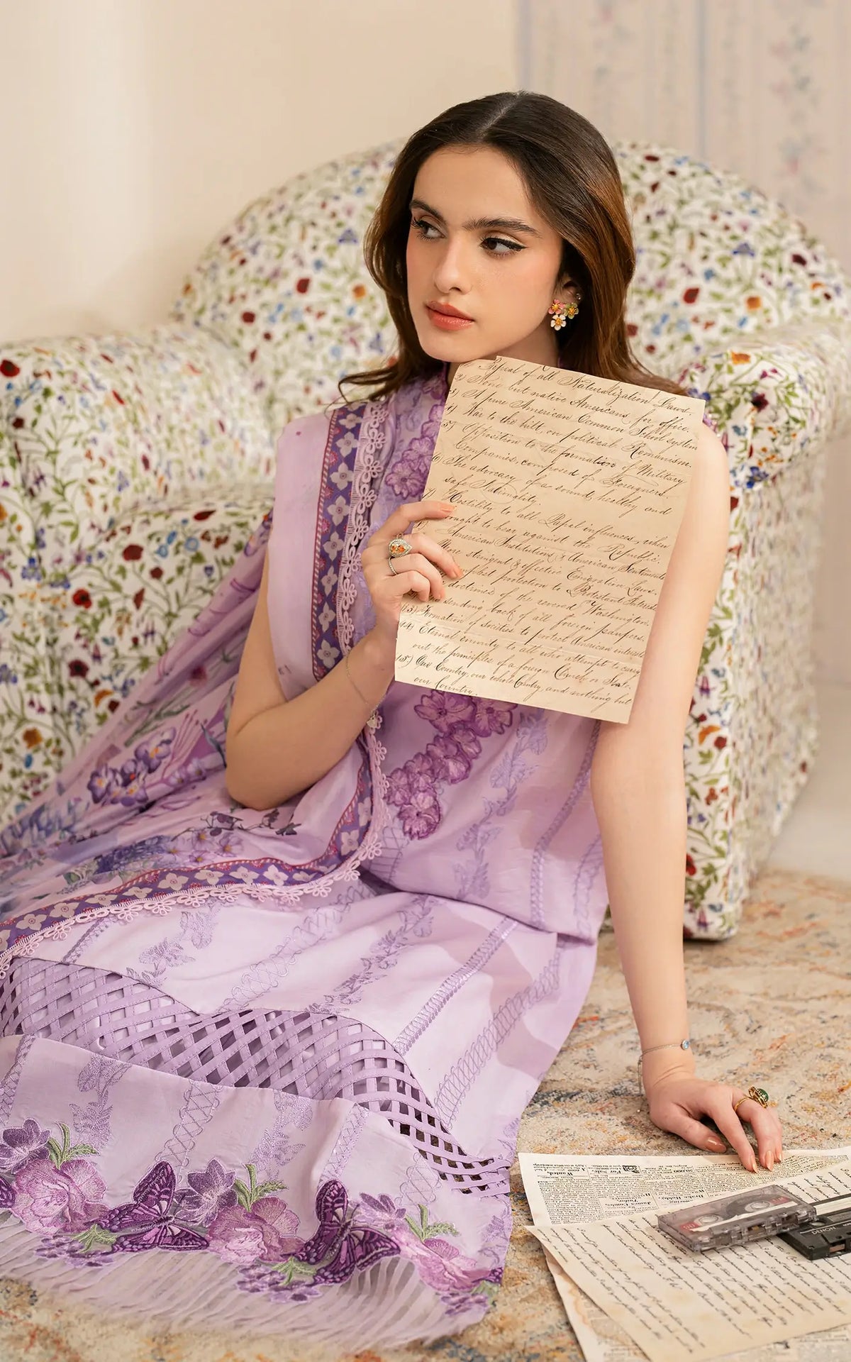Faakhta (MVL25-17) | Unstitched Summer - Shop Now at Asifa and Nabeel