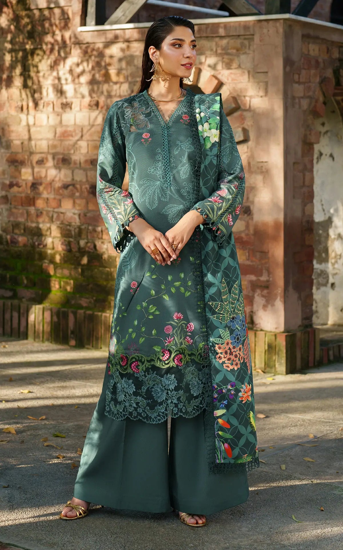 Frosted Petals-MWL25-02 | 3pcs Embroidered Stitched Suit - Shop Now at Asifa and Nabeel