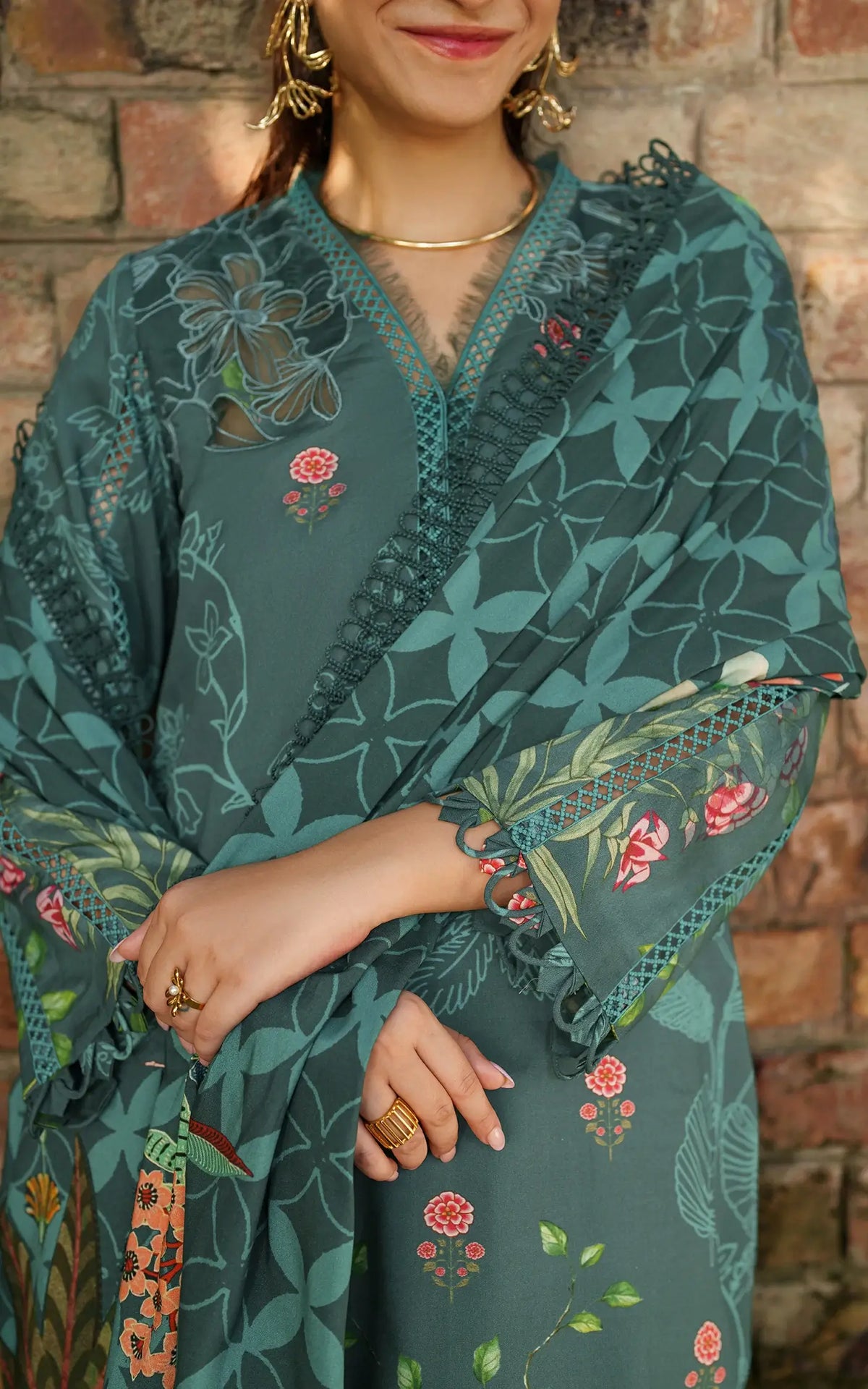 Frosted Petals-MWL25-02 | 3pcs Embroidered Unstitched Winter - Shop Now at Asifa and Nabeel