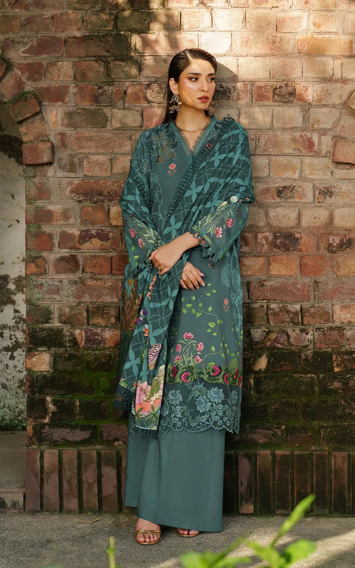 Frosted Petals-MWL25-02 | 3pcs Embroidered Unstitched Winter - Shop Now at Asifa and Nabeel