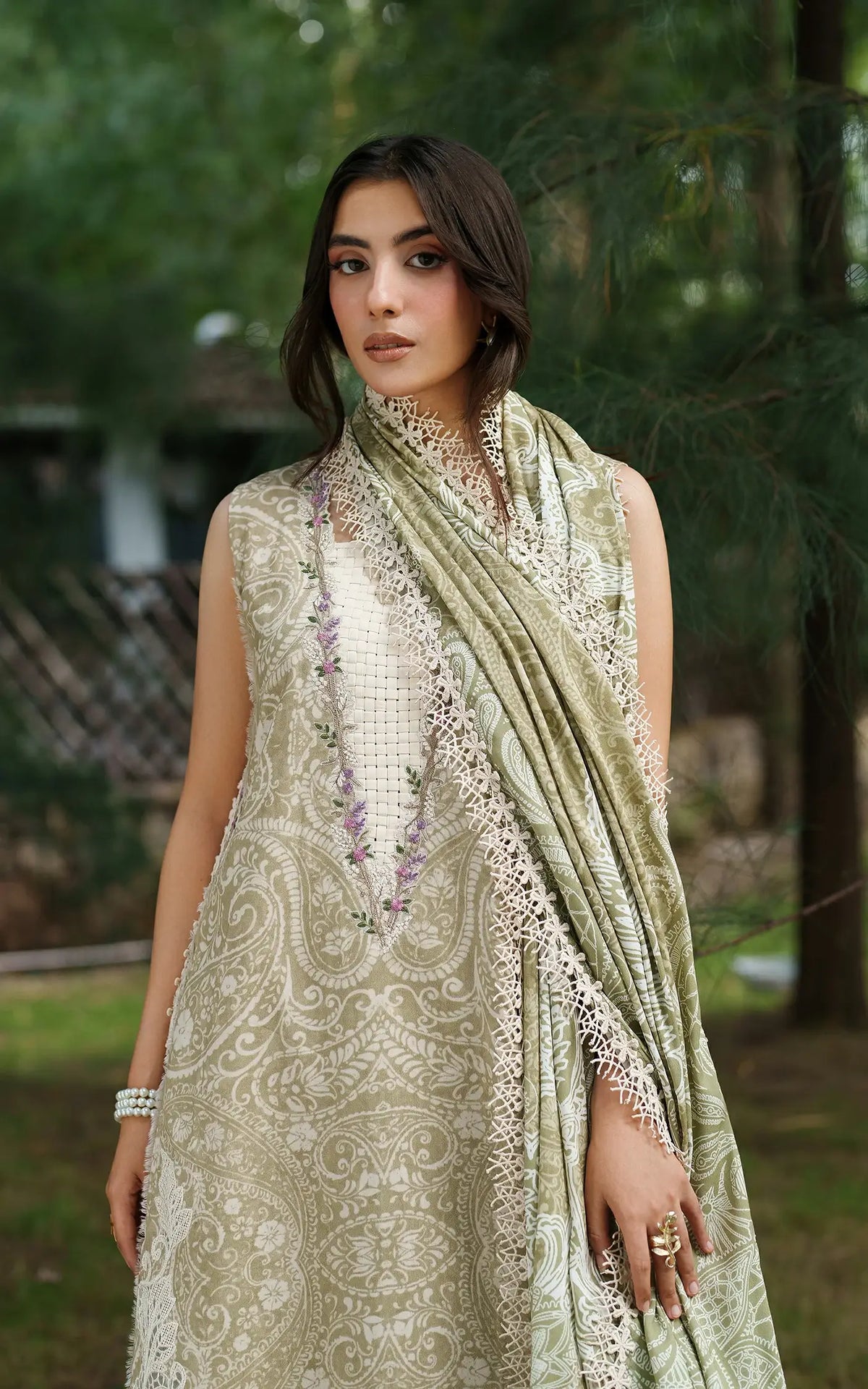 Frozen Dew-MWL25-07 | 3pcs Embroidered Unstitched Winter - Shop Now at Asifa and Nabeel