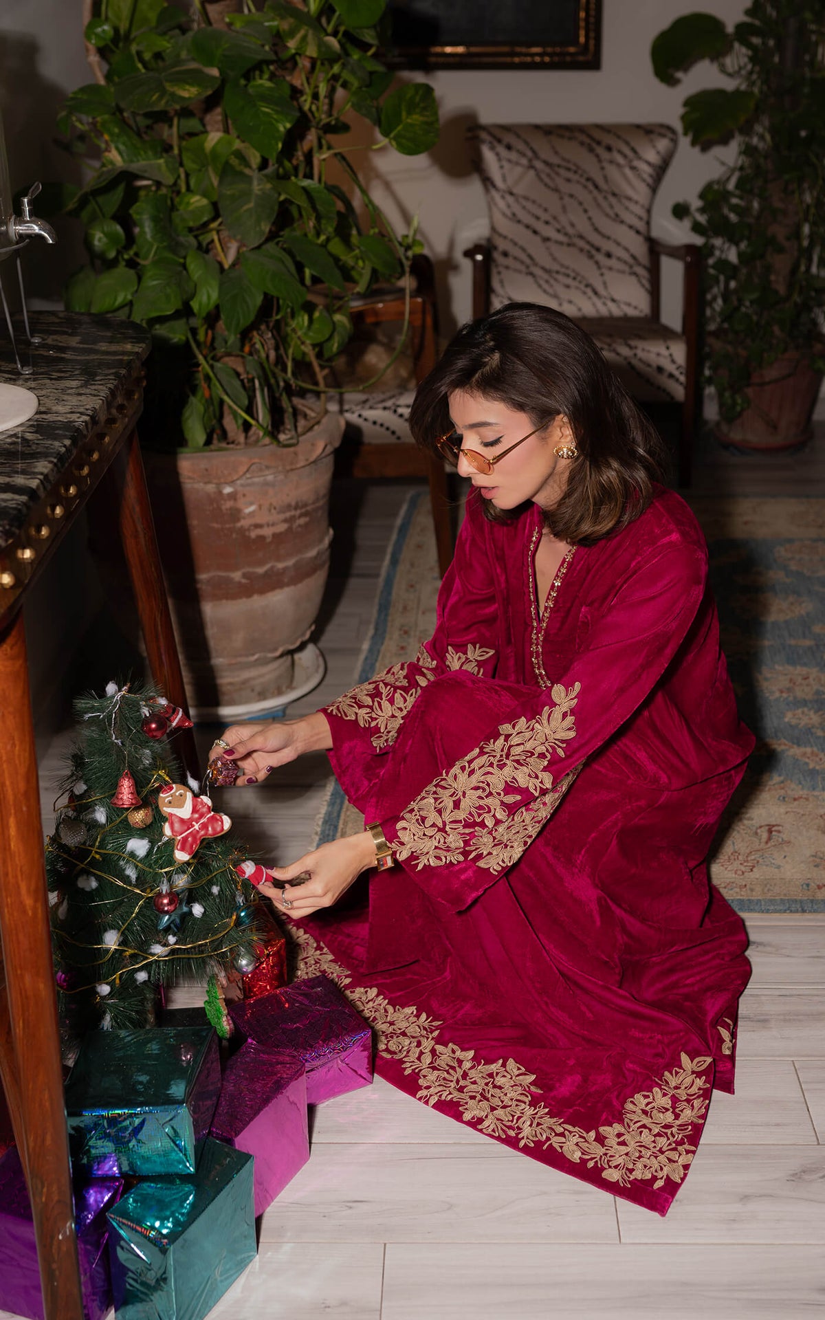 Fuchsia Royalty Kaftan - Shop Now at Asifa and Nabeel