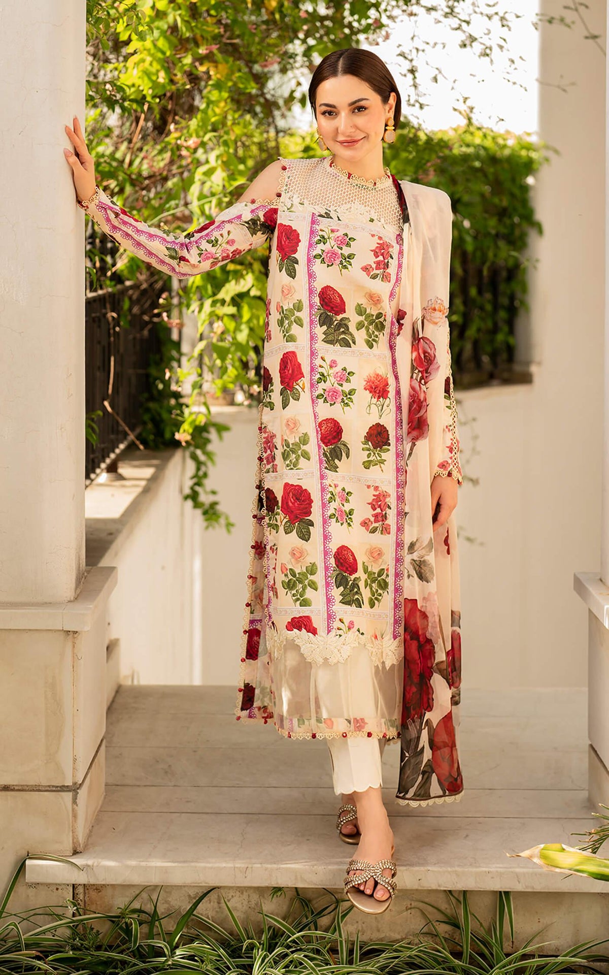 Gulabo MK-09 | Unstitched Lawn - Shop Now at Asifa and Nabeel