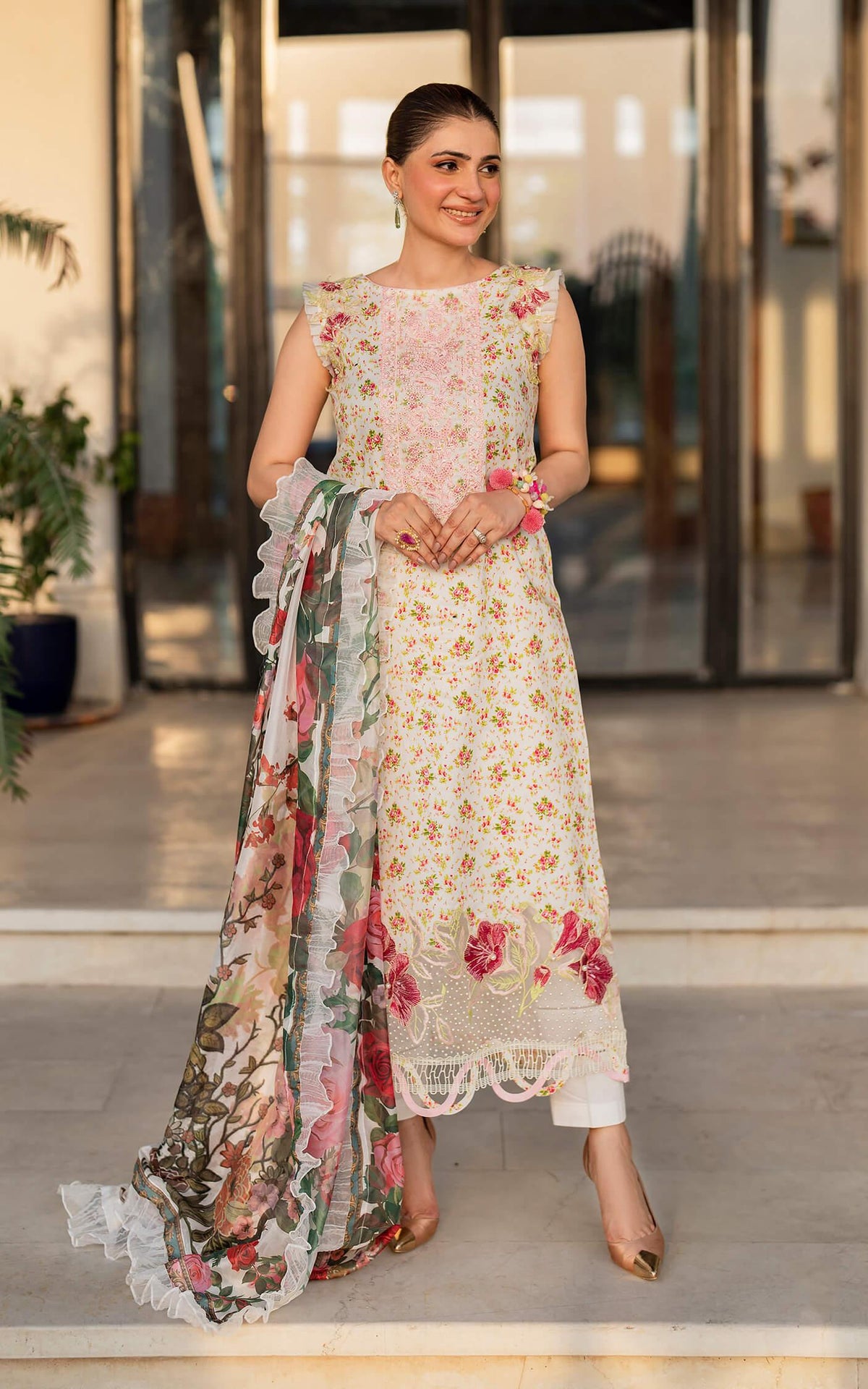 Gulnar MK-15 | Unstitched Lawn - Shop Now at Asifa and Nabeel