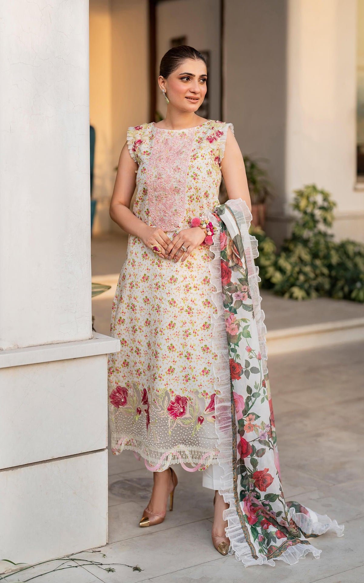 Gulnar MK-15 | Unstitched Lawn - Shop Now at Asifa and Nabeel