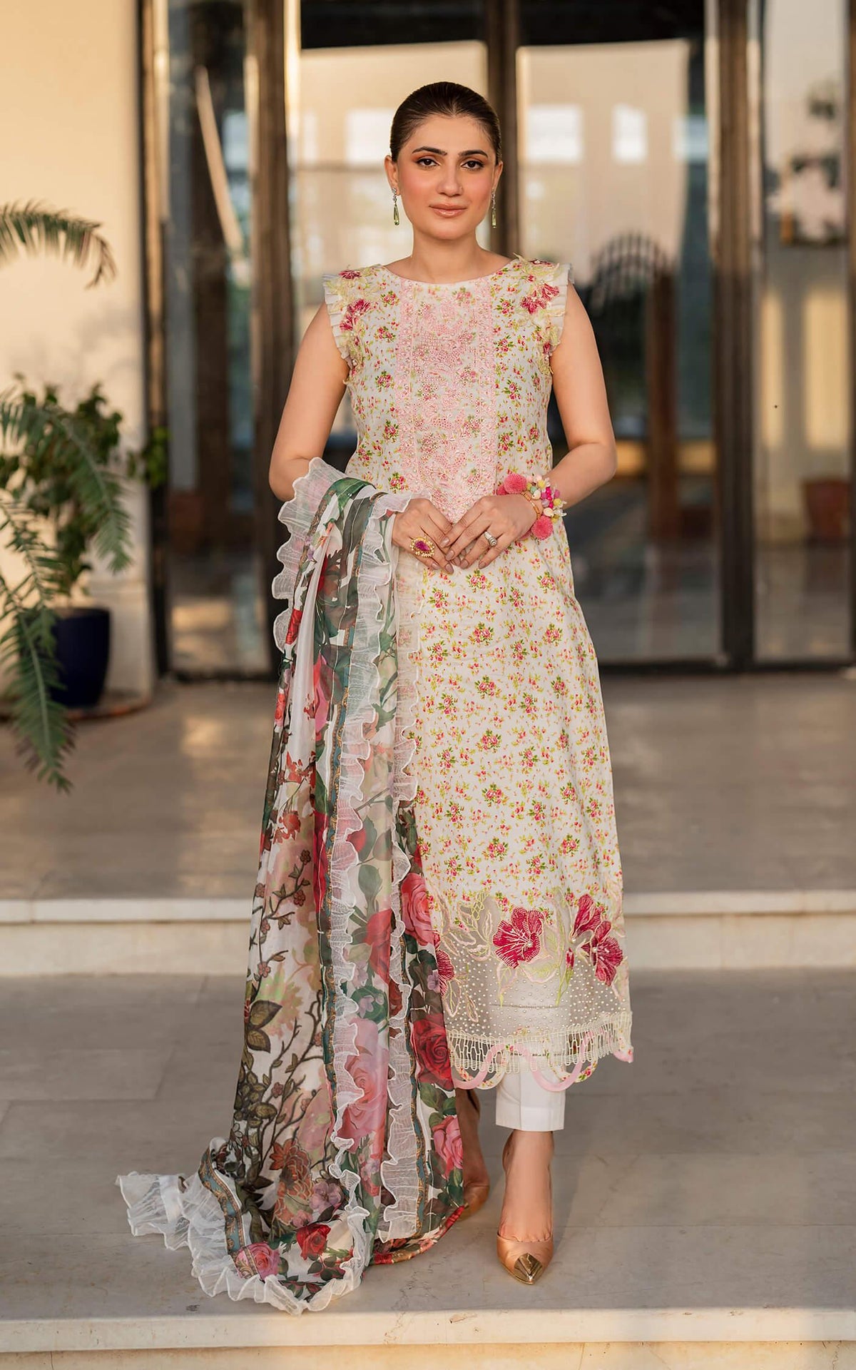 Gulnar MK-15 | Unstitched Lawn - Shop Now at Asifa and Nabeel