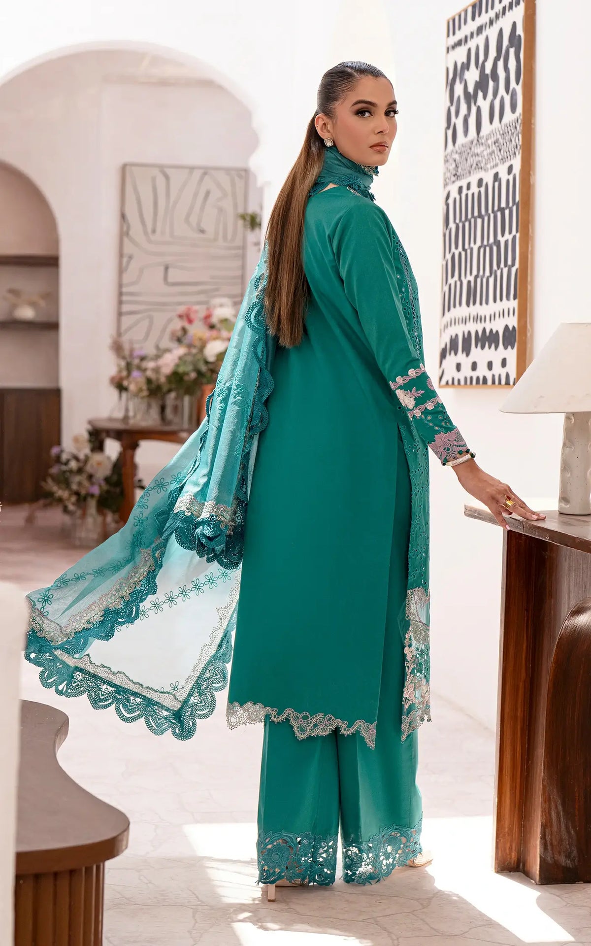 Emerald Muse-(LEL25-01) - Shop Now at Asifa and Nabeel