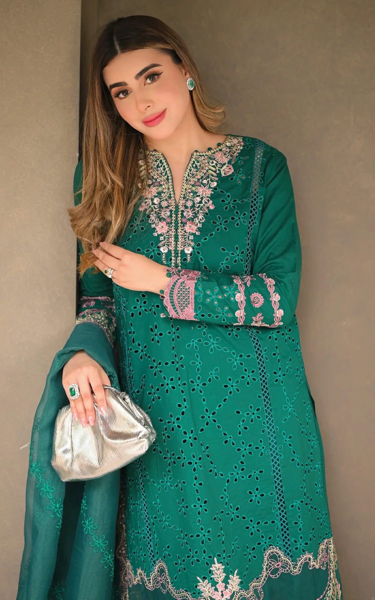 Emerald Muse-(LEL25-01) - Shop Now at Asifa and Nabeel