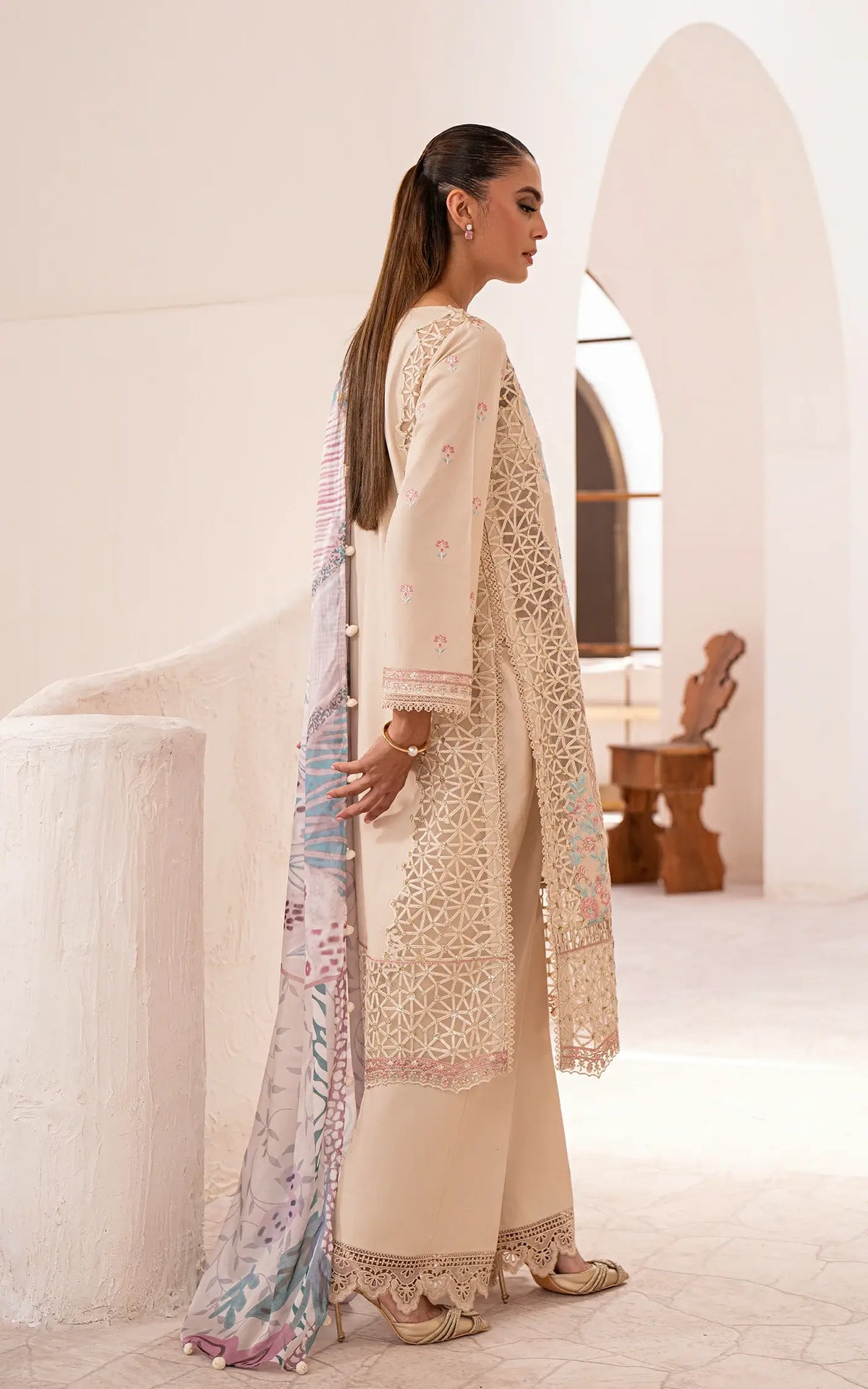 Ivory Bloom-(LEL25-04) - Shop Now at Asifa and Nabeel