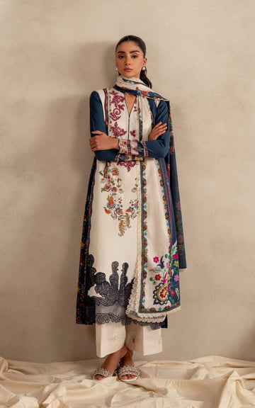 Saffron Soul MSSL-10 | 3pcs Embroidered Unstitched Summer - Shop Now at Asifa and Nabeel