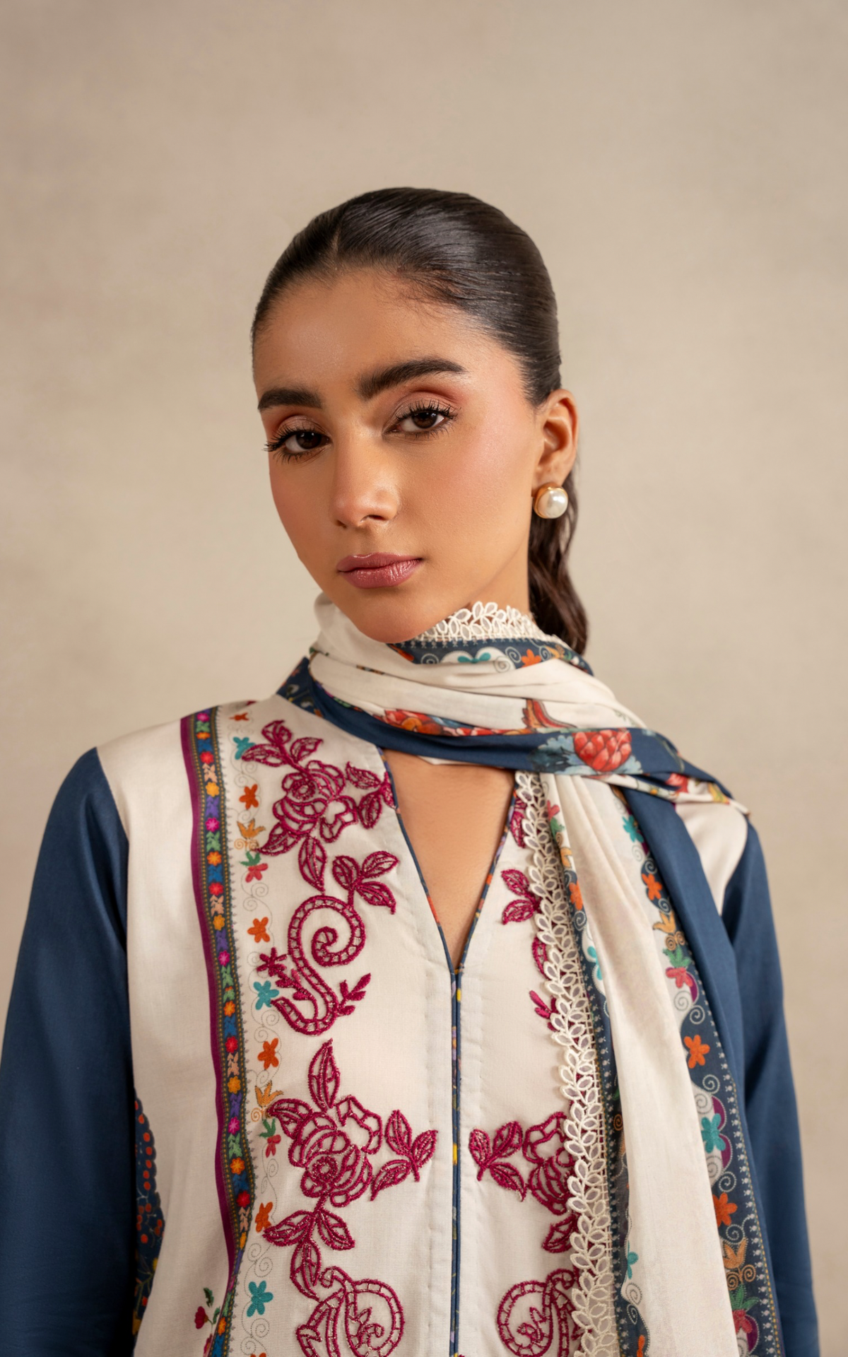 Saffron Soul MSSL-10 | 3pcs Embroidered Unstitched Summer - Shop Now at Asifa and Nabeel