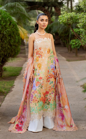Marigold Muse MSSL-11 | 3pcs Embroidered Unstitched Summer - Shop Now at Asifa and Nabeel