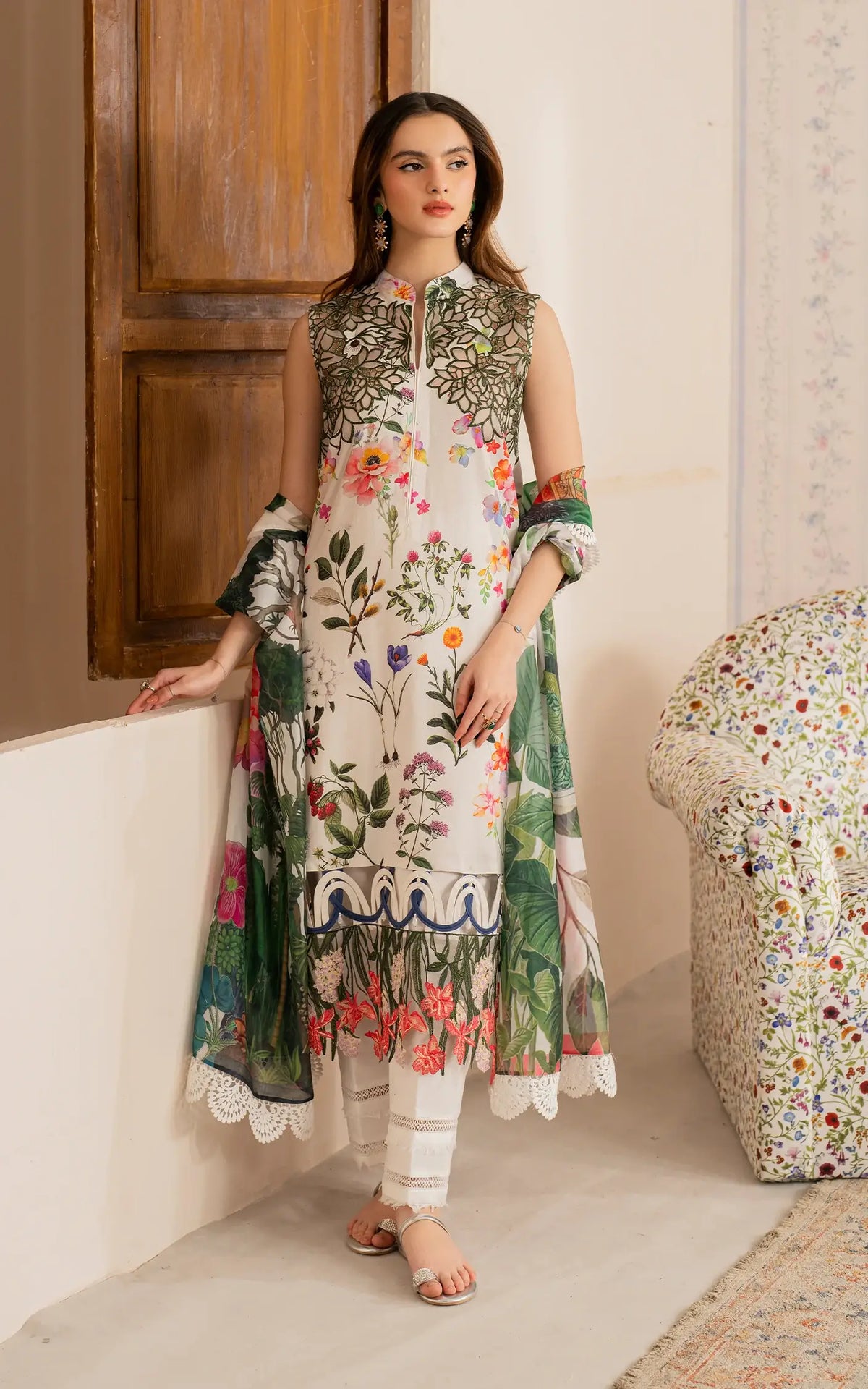 Mahgul (MVL25-16) | Unstitched Summer - Shop Now at Asifa and Nabeel
