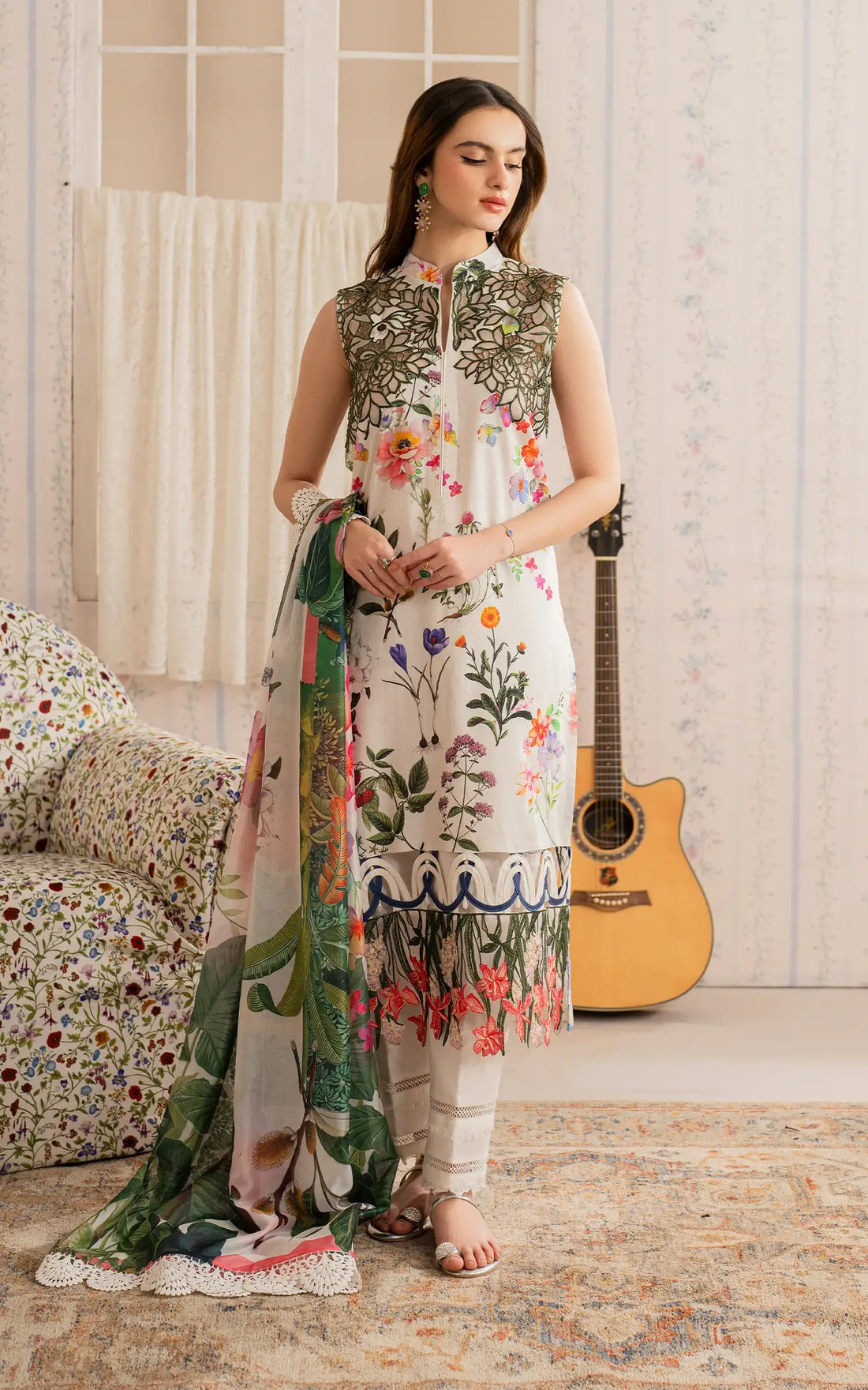 Mahgul (MVL25-16) | Unstitched Summer - Shop Now at Asifa and Nabeel