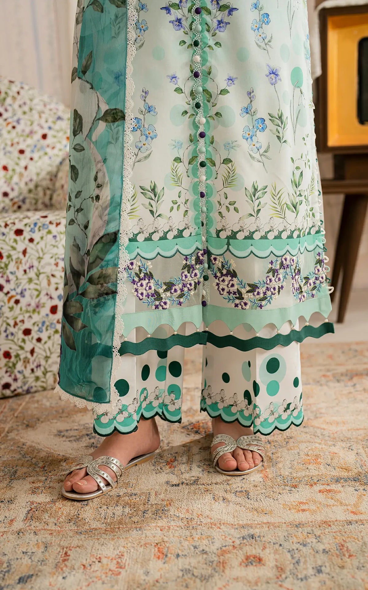 Nazneen (MVL25-15) | Unstitched Summer - Shop Now at Asifa and Nabeel
