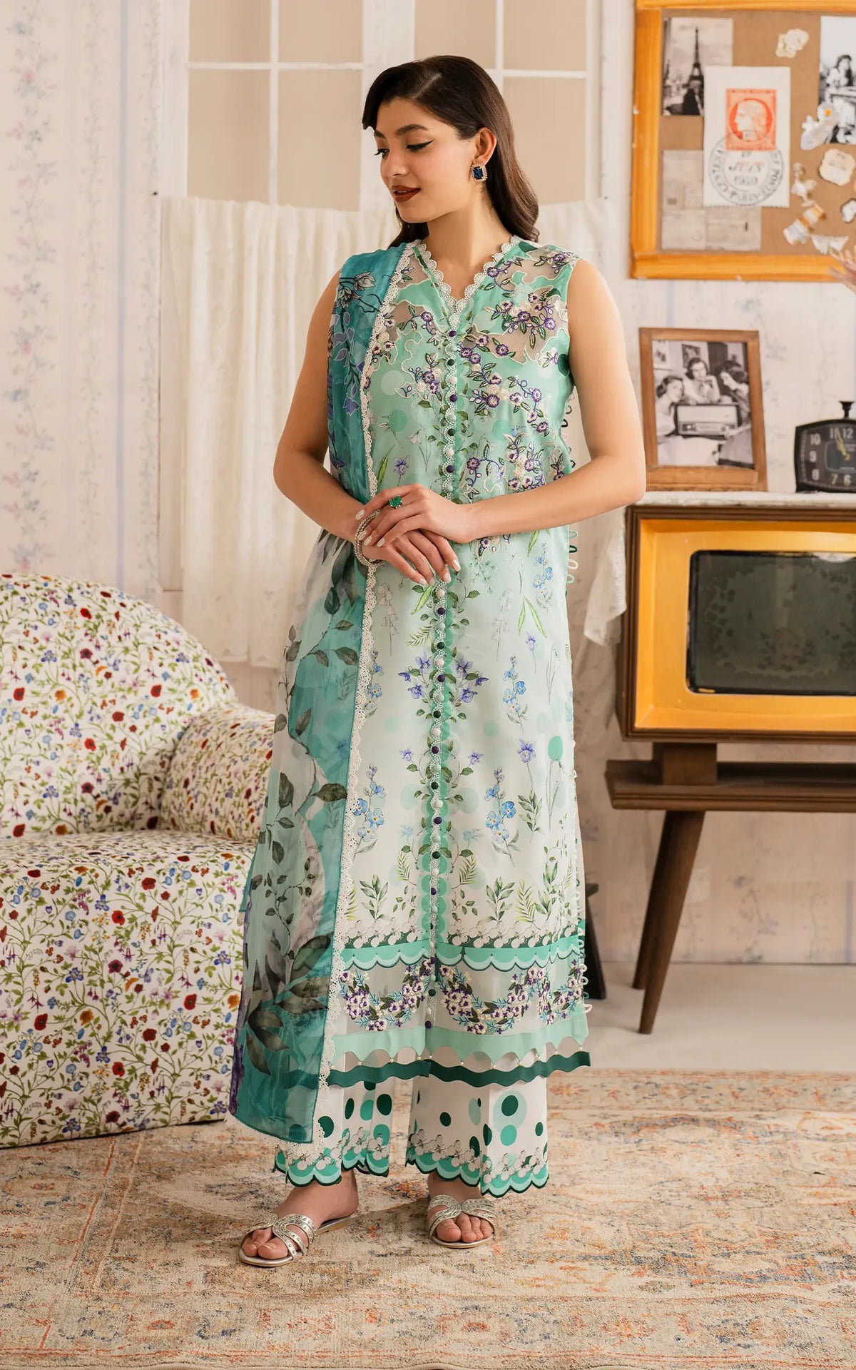 Nazneen (MVL25-15) | Unstitched Summer - Shop Now at Asifa and Nabeel