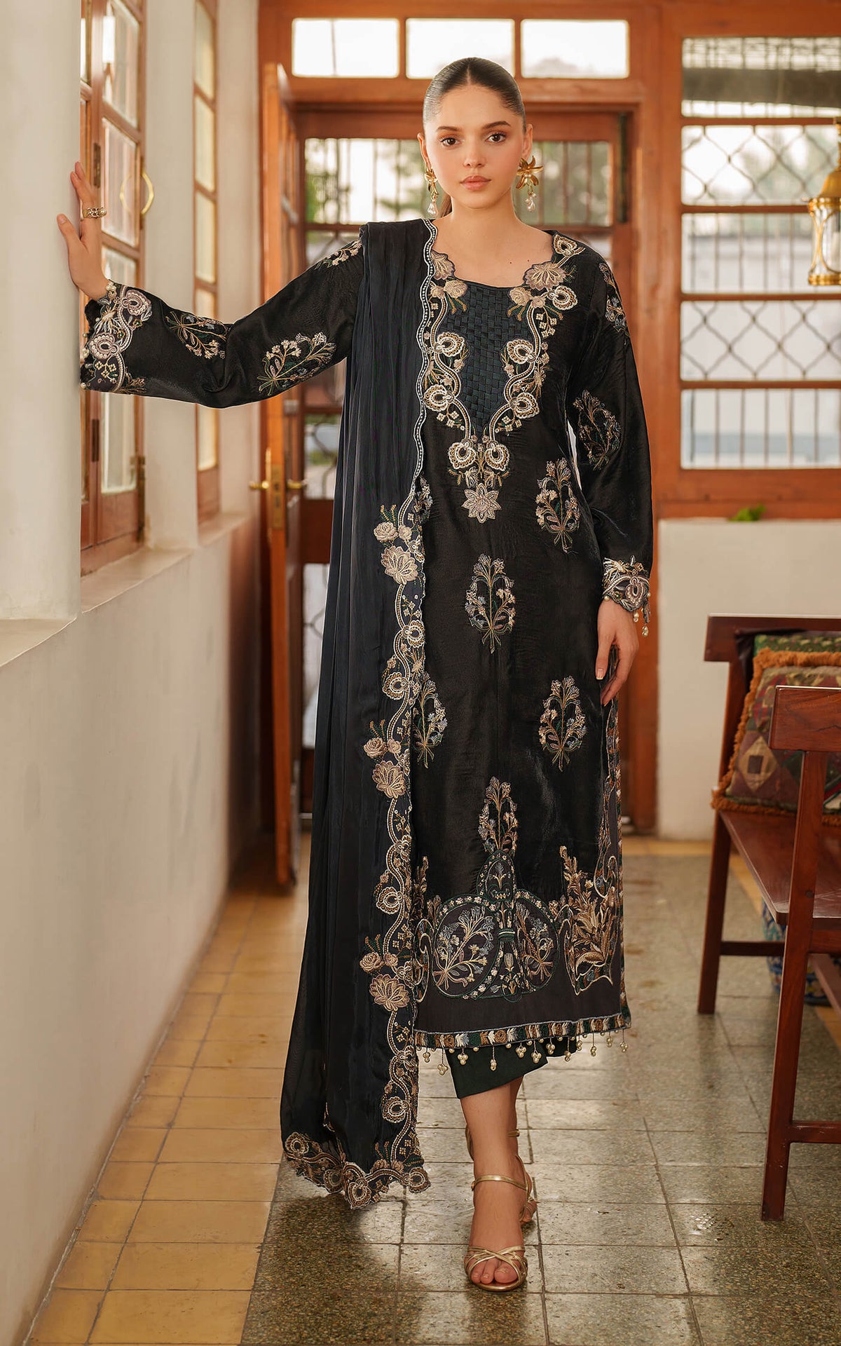Opal LWC25-07 | 3pcs Embroidered Unstitched Winter - Shop Now at Asifa and Nabeel